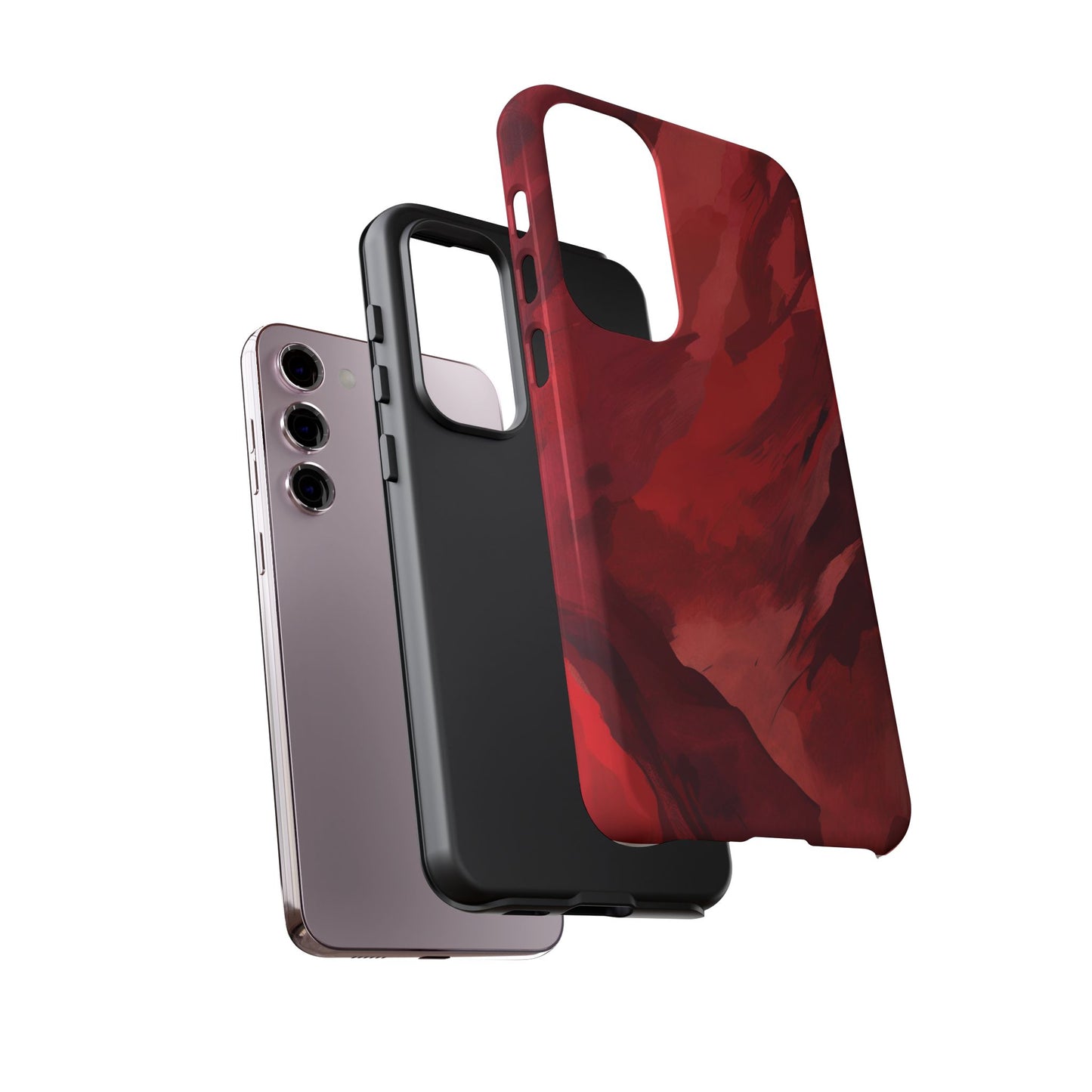Bold Red Abstract Phone Case - Stylish Protection for Your Phone