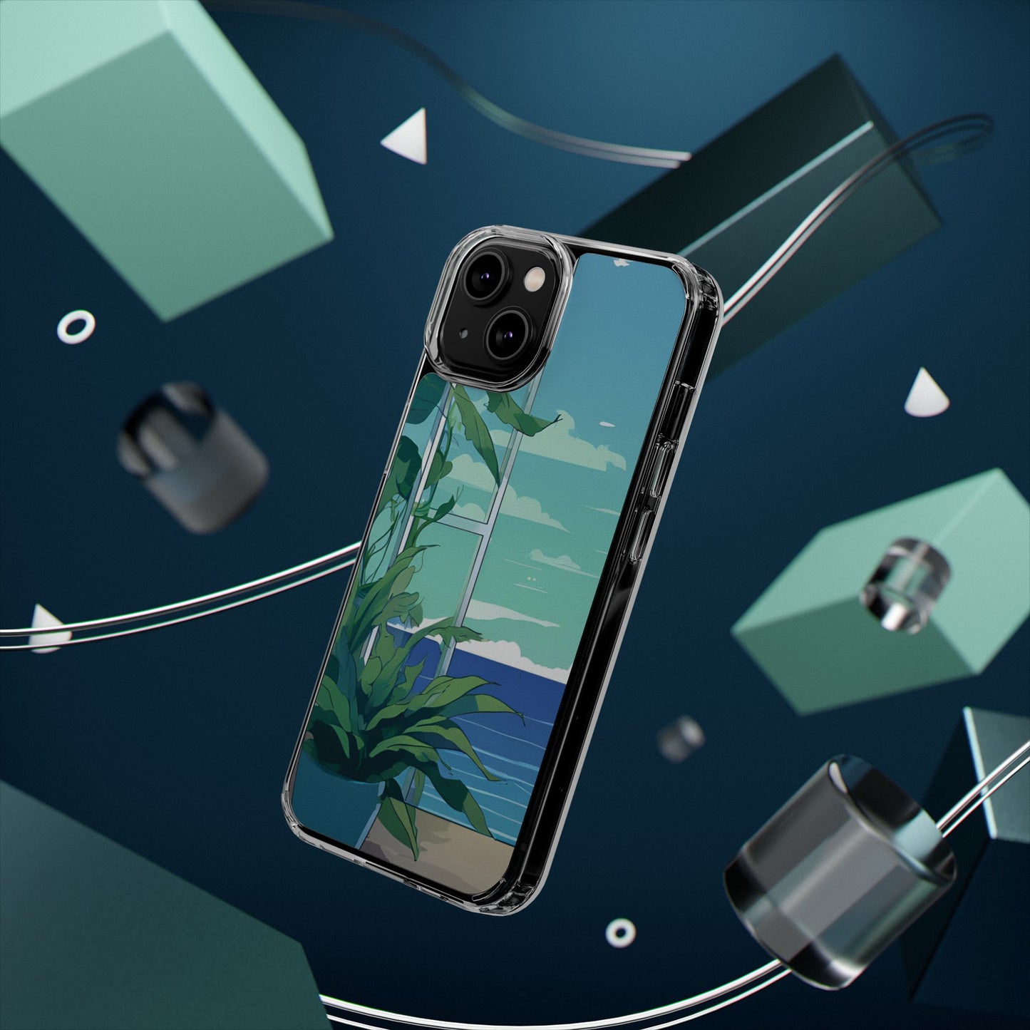 Tropical Ocean Clear Phone Case - Perfect Gift for Nature Lovers