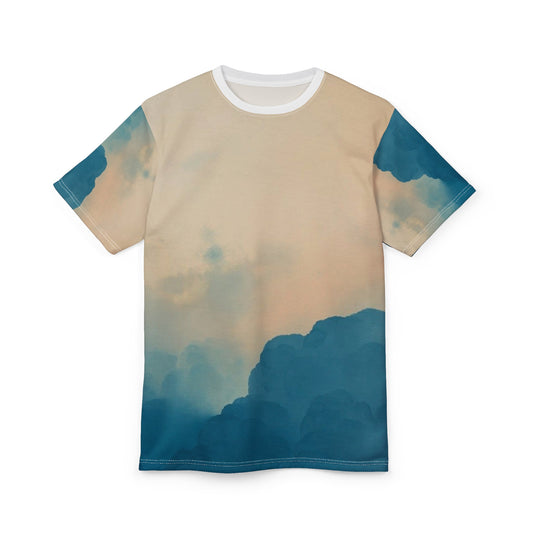 Sky-Inspired Unisex Cut & Sew Tee – Cloudy Aesthetic T-Shirt for Nature Lovers