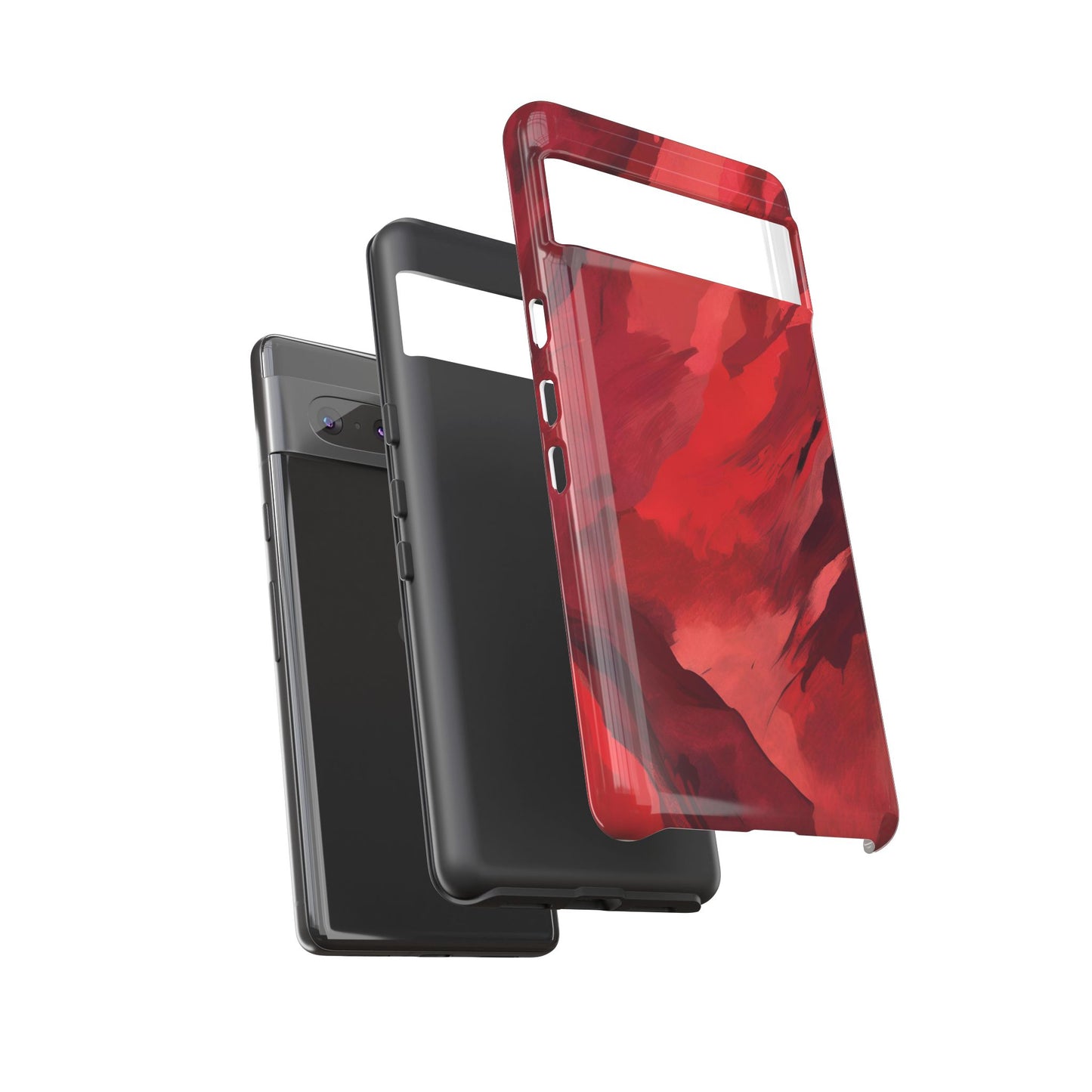 Bold Red Abstract Phone Case - Stylish Protection for Your Phone