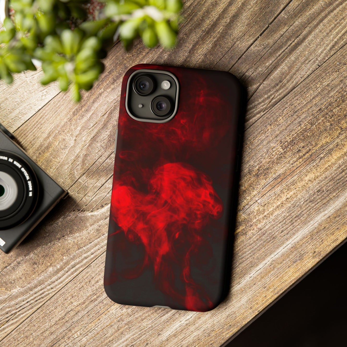 Bold Red Smoke Phone Case – Tough Cases for Protection and Style