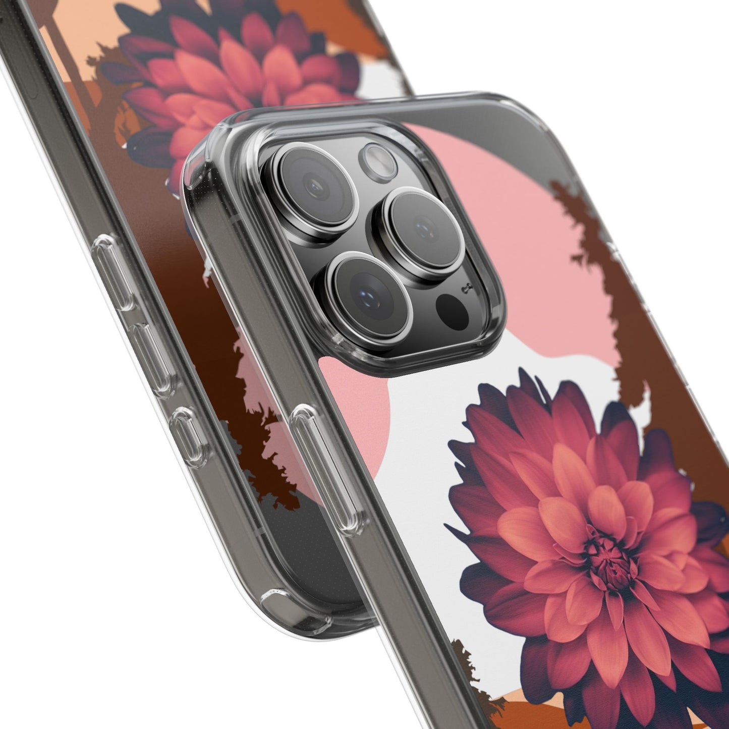 Floral Phone Case - Clear Protective Case with Flower Design