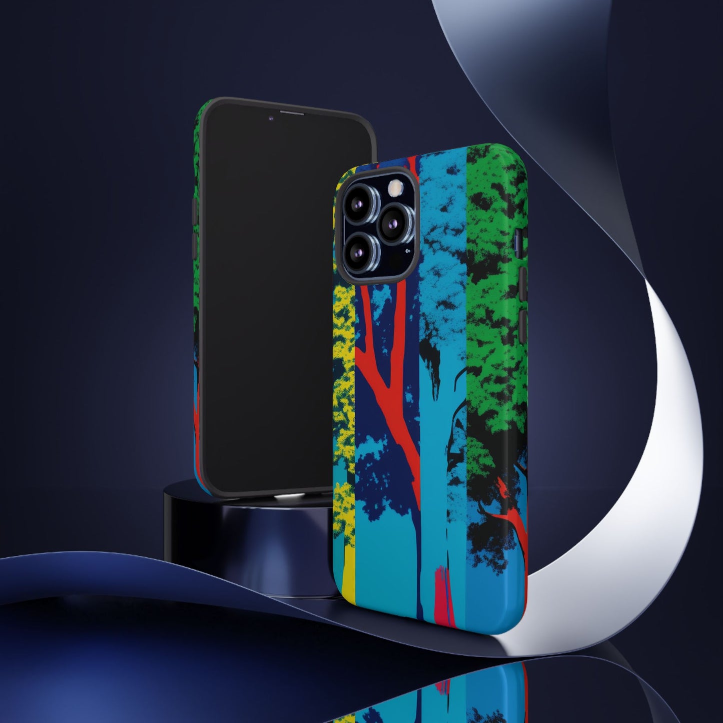 Phone Case - Colorful Forest Design Tough Case