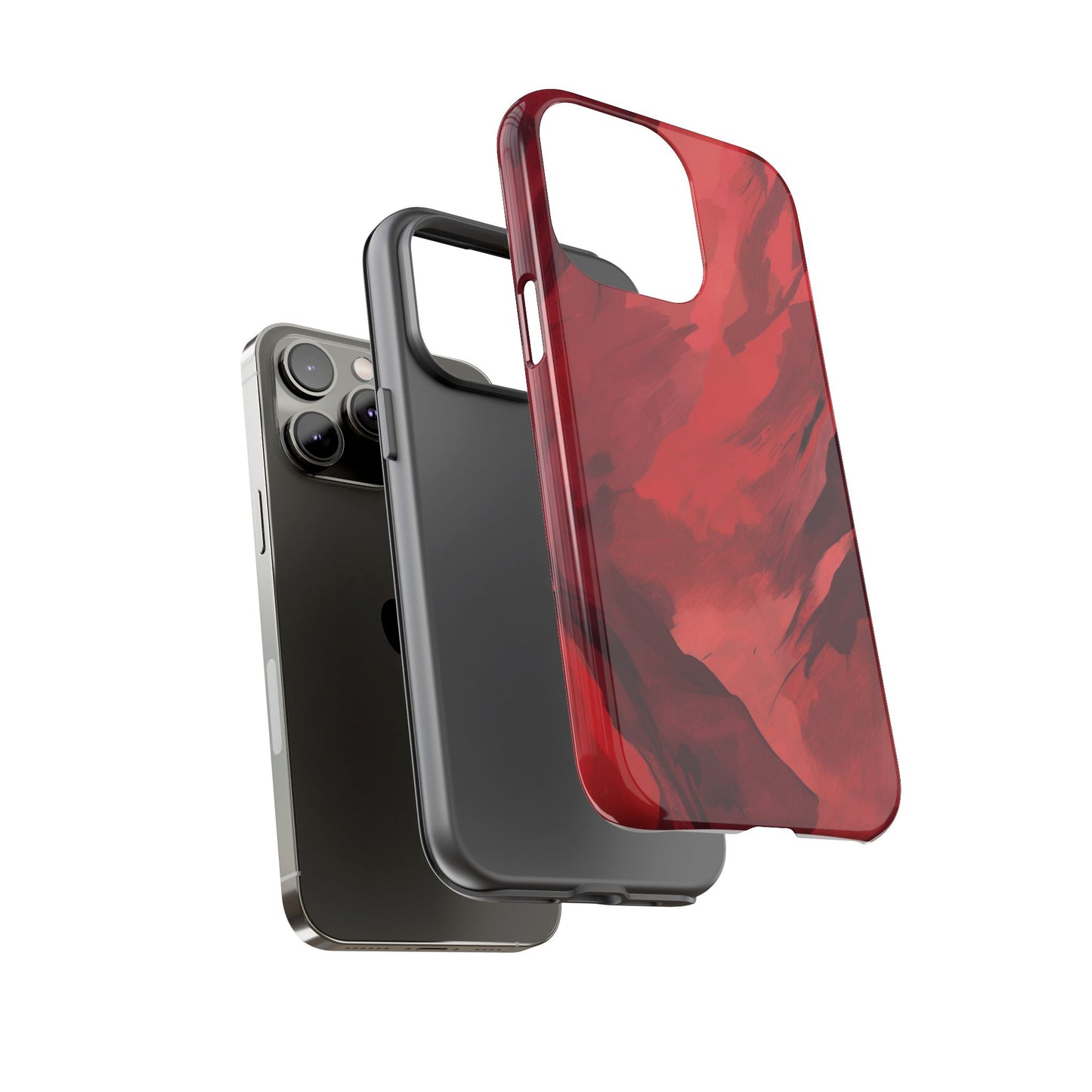 Bold Red Abstract Phone Case - Stylish Protection for Your Phone