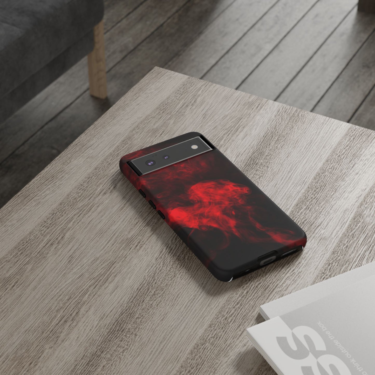 Bold Red Smoke Phone Case – Tough Cases for Protection and Style