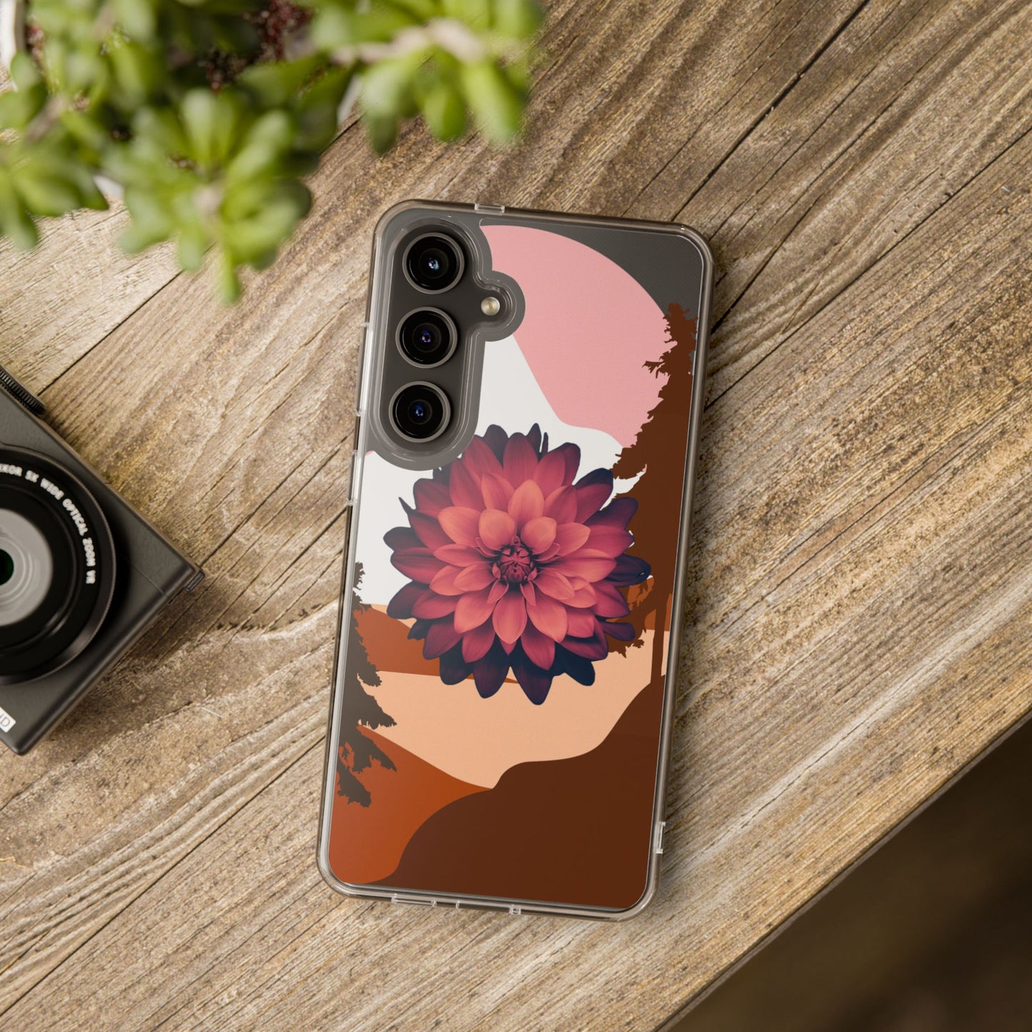 Floral Phone Case - Clear Protective Case with Flower Design