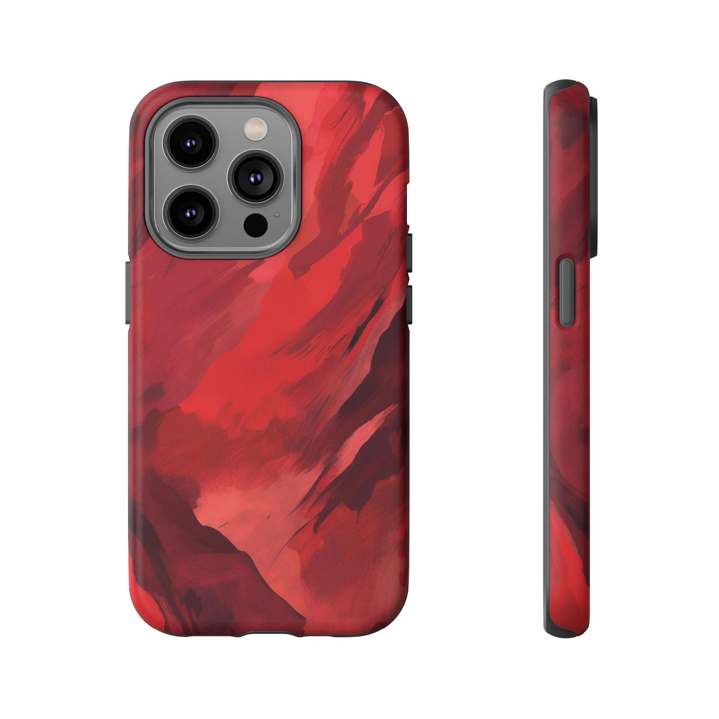 Bold Red Abstract Phone Case - Stylish Protection for Your Phone