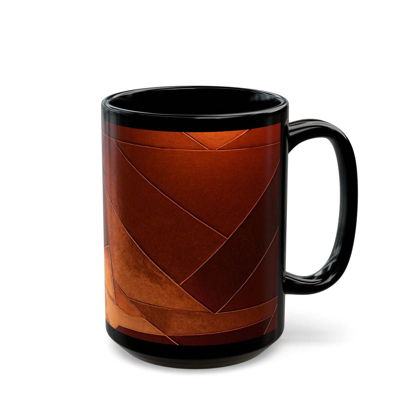 Modern Artistic Black Mug - 11oz & 15oz - Perfect for Coffee Lovers | Unique Gift Idea