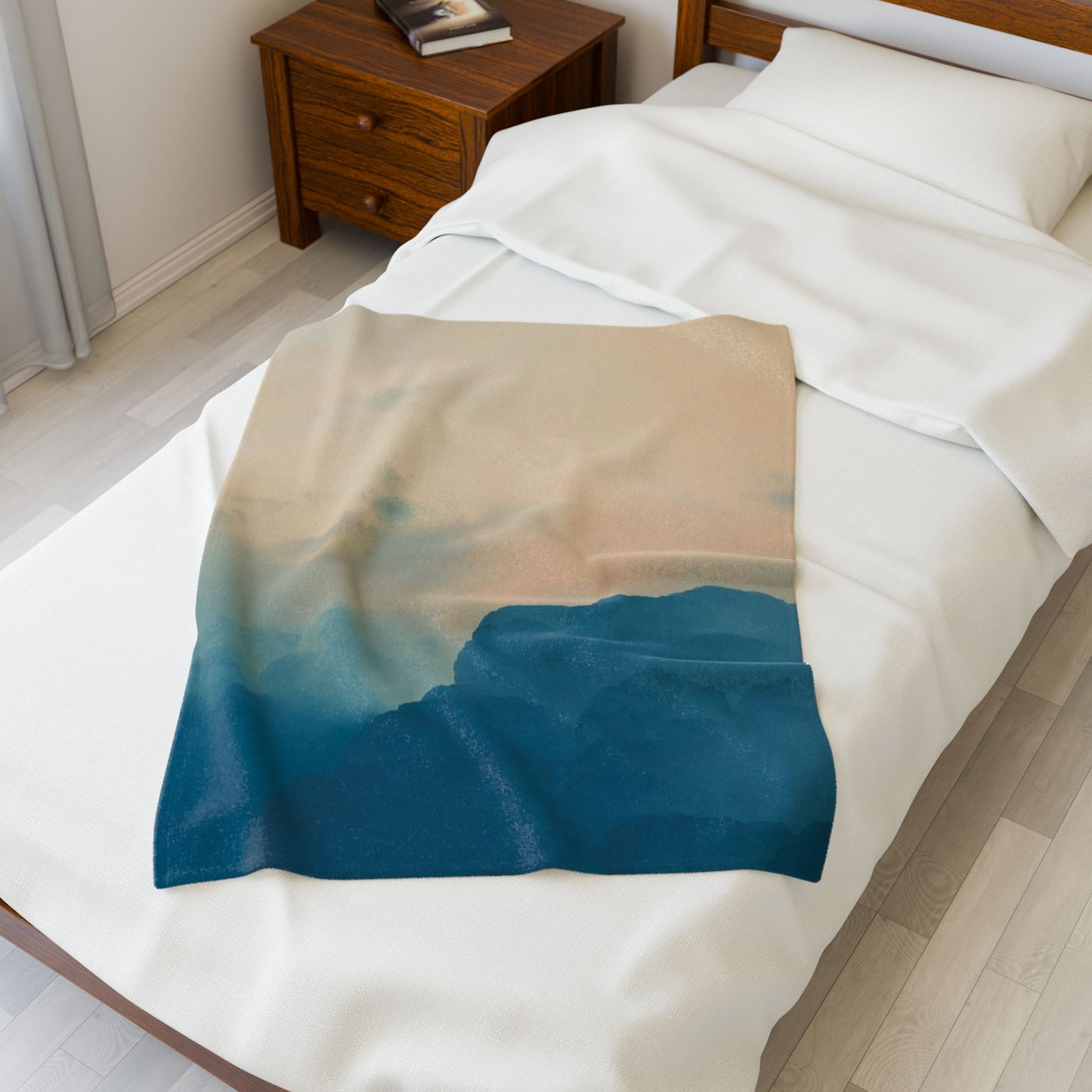 Serene Landscape Velveteen Plush Blanket - Cozy Comfort for Home Decor
