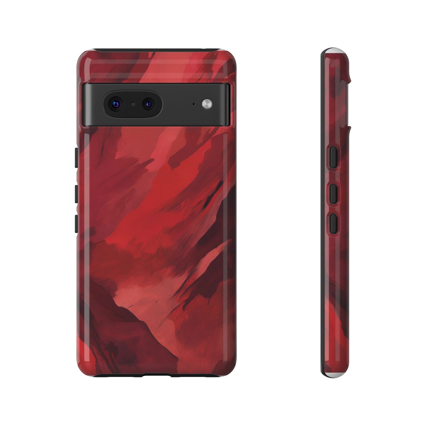 Bold Red Abstract Phone Case - Stylish Protection for Your Phone