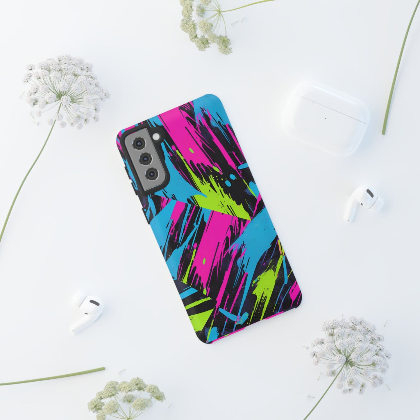 Vibrant Phone Case - Tough Cases with Bold Color Burst Design