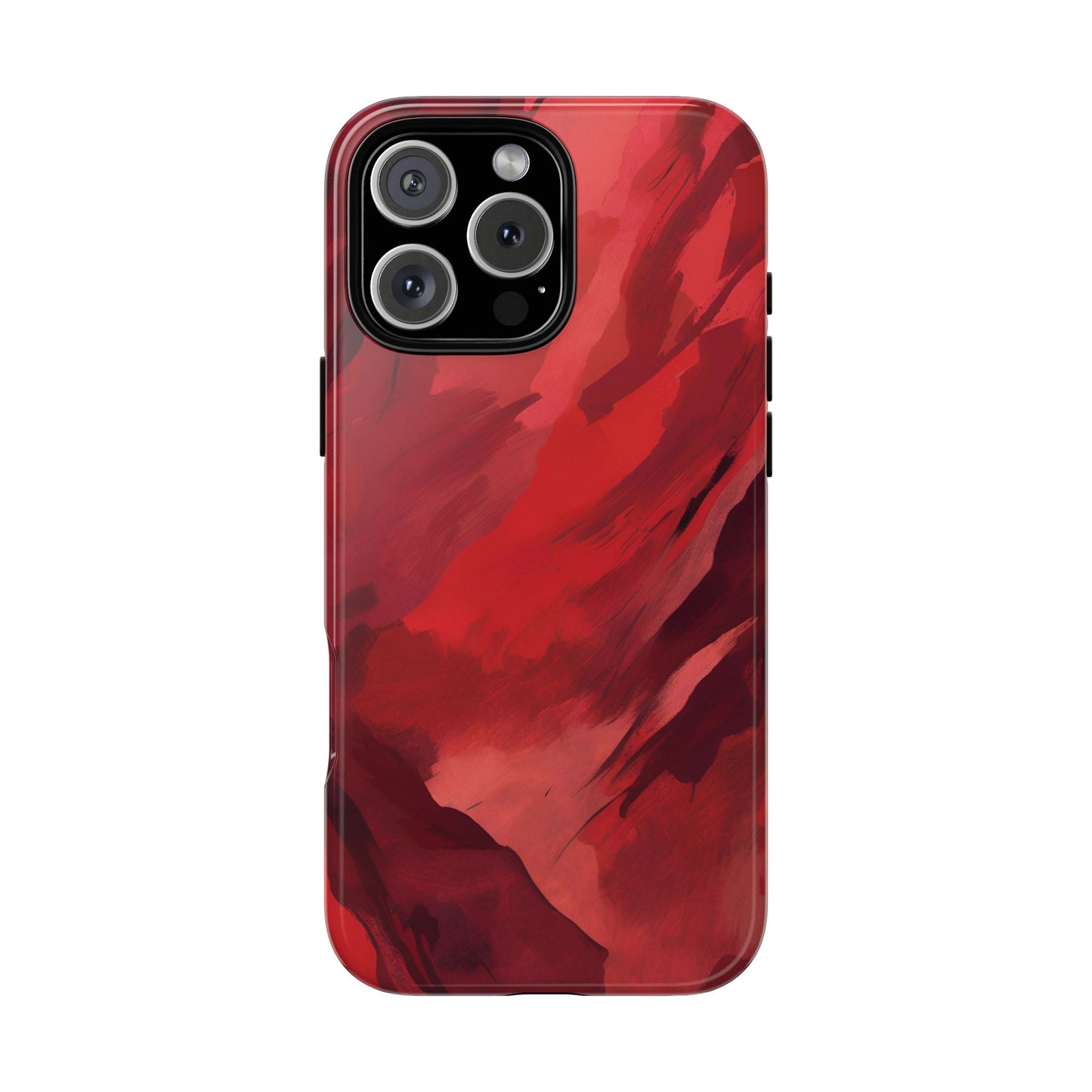 Bold Red Abstract Phone Case - Stylish Protection for Your Phone