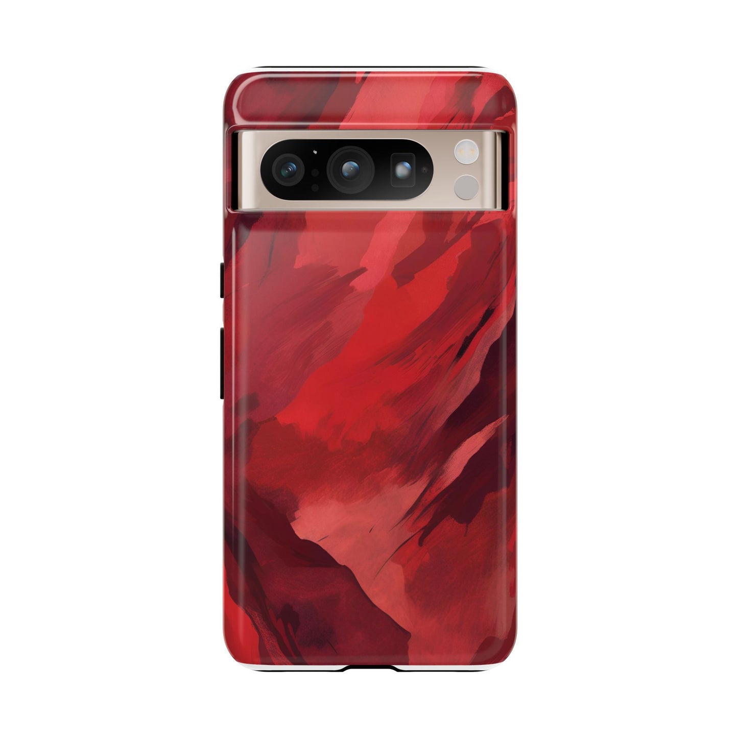 Bold Red Abstract Phone Case - Stylish Protection for Your Phone