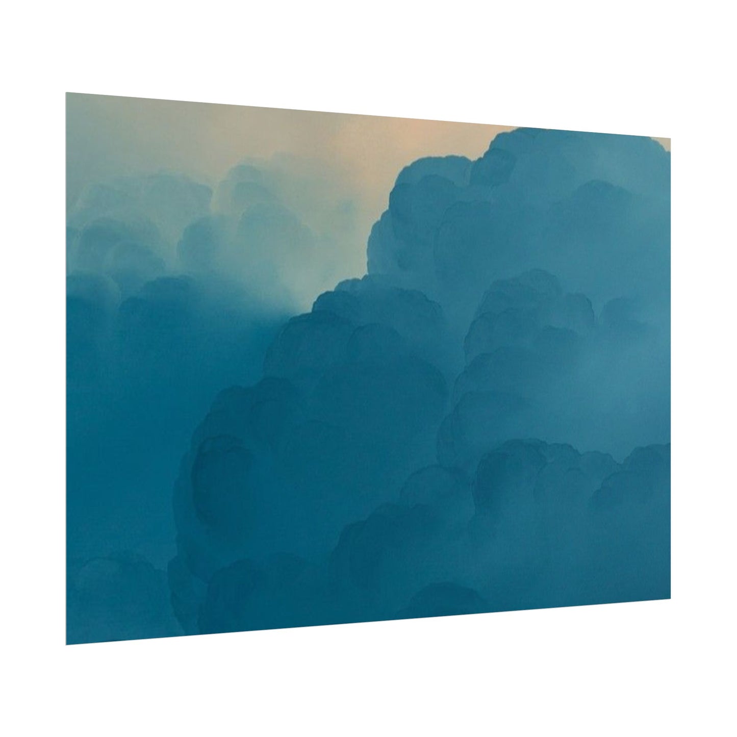 Tranquil Cloudscape Rolled Poster - Perfect for Home Décor and Relaxation