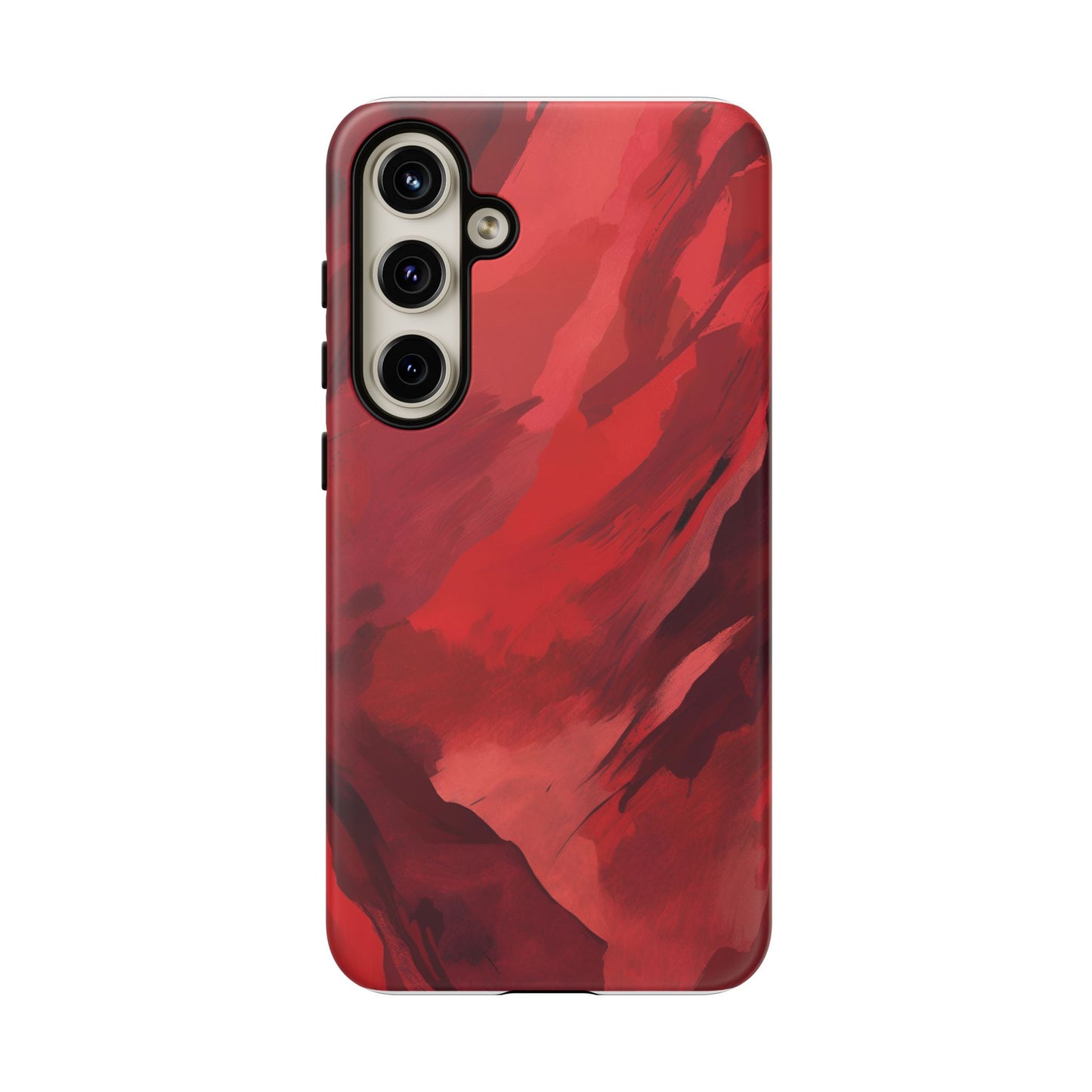 Bold Red Abstract Phone Case - Stylish Protection for Your Phone