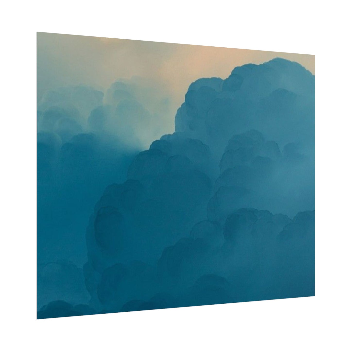Tranquil Cloudscape Rolled Poster - Perfect for Home Décor and Relaxation