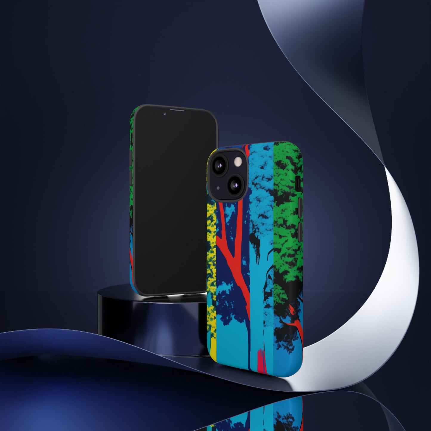 Phone Case - Colorful Forest Design Tough Case