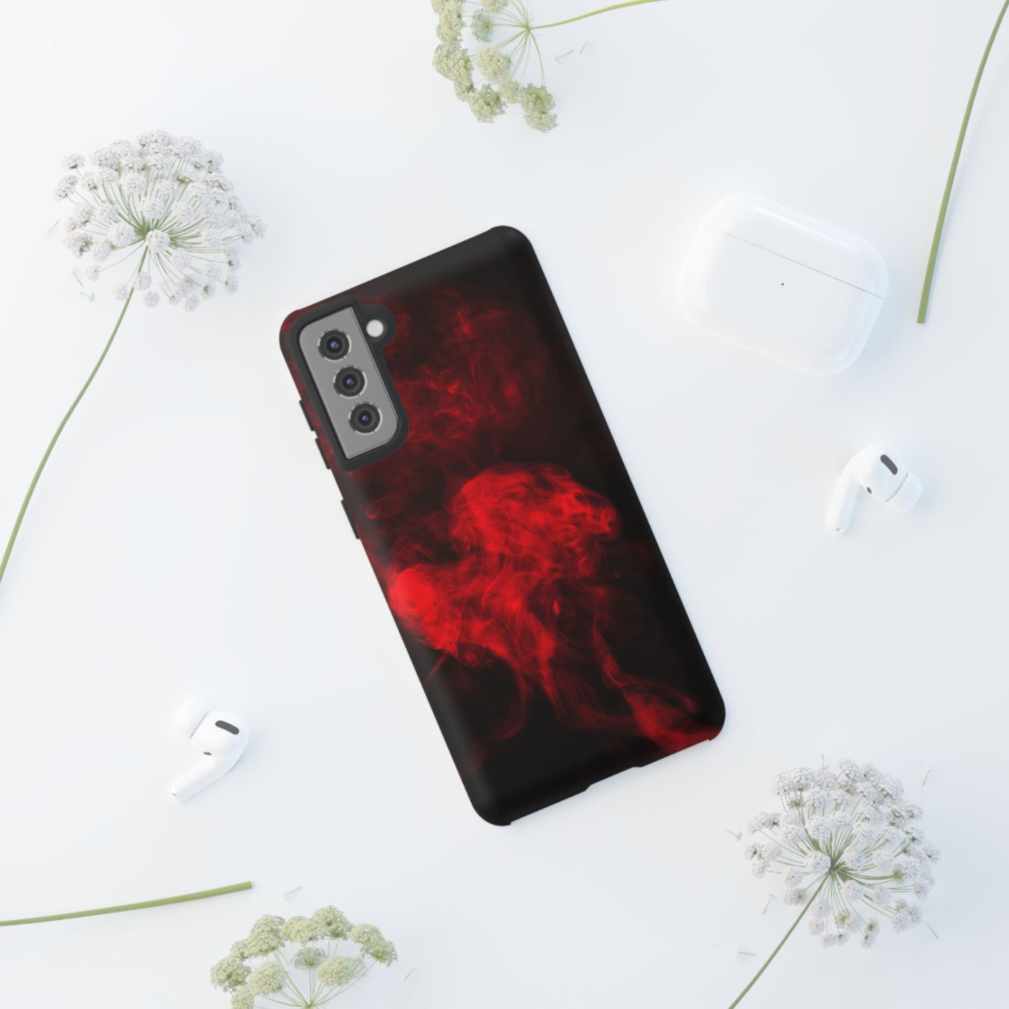 Bold Red Smoke Phone Case – Tough Cases for Protection and Style