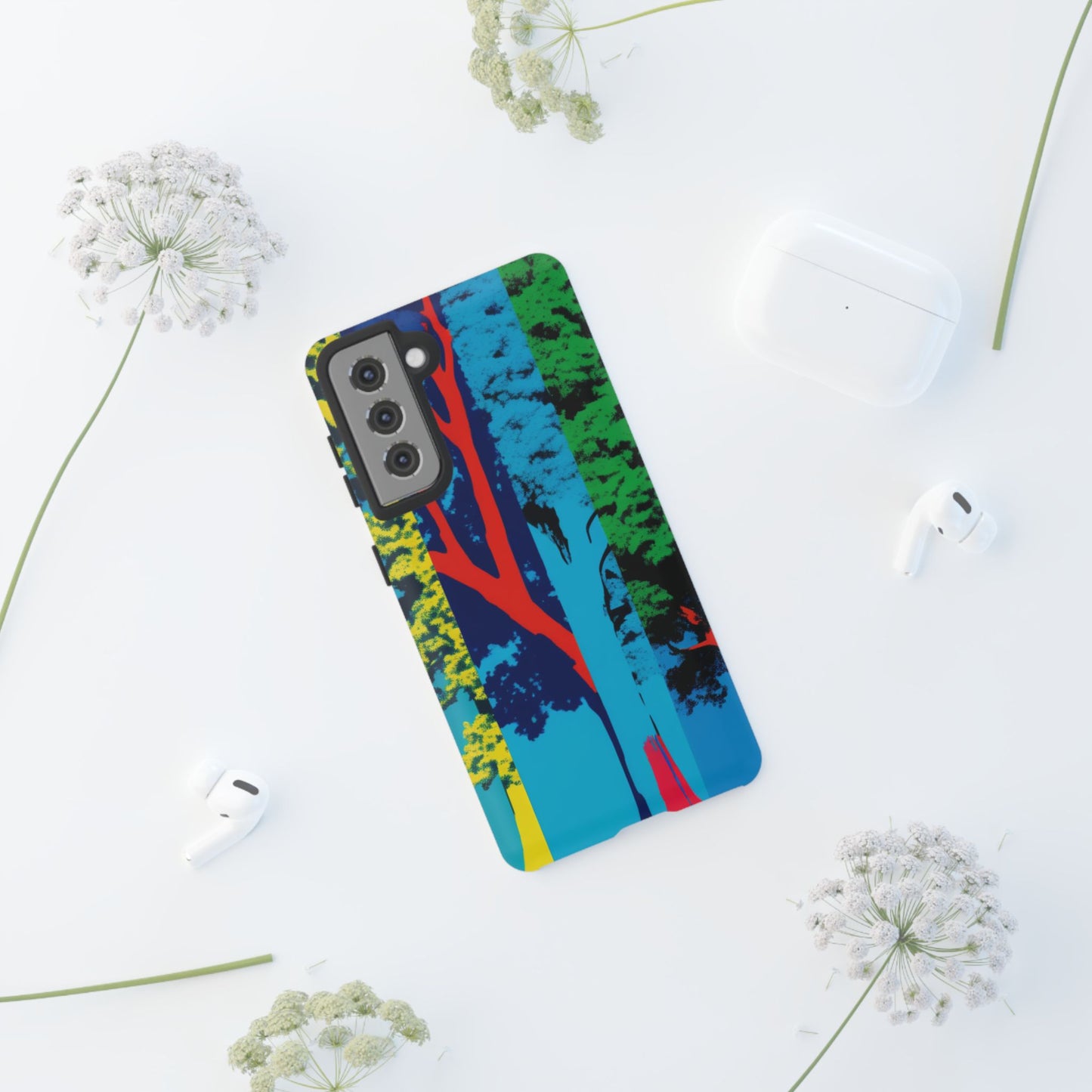 Phone Case - Colorful Forest Design Tough Case