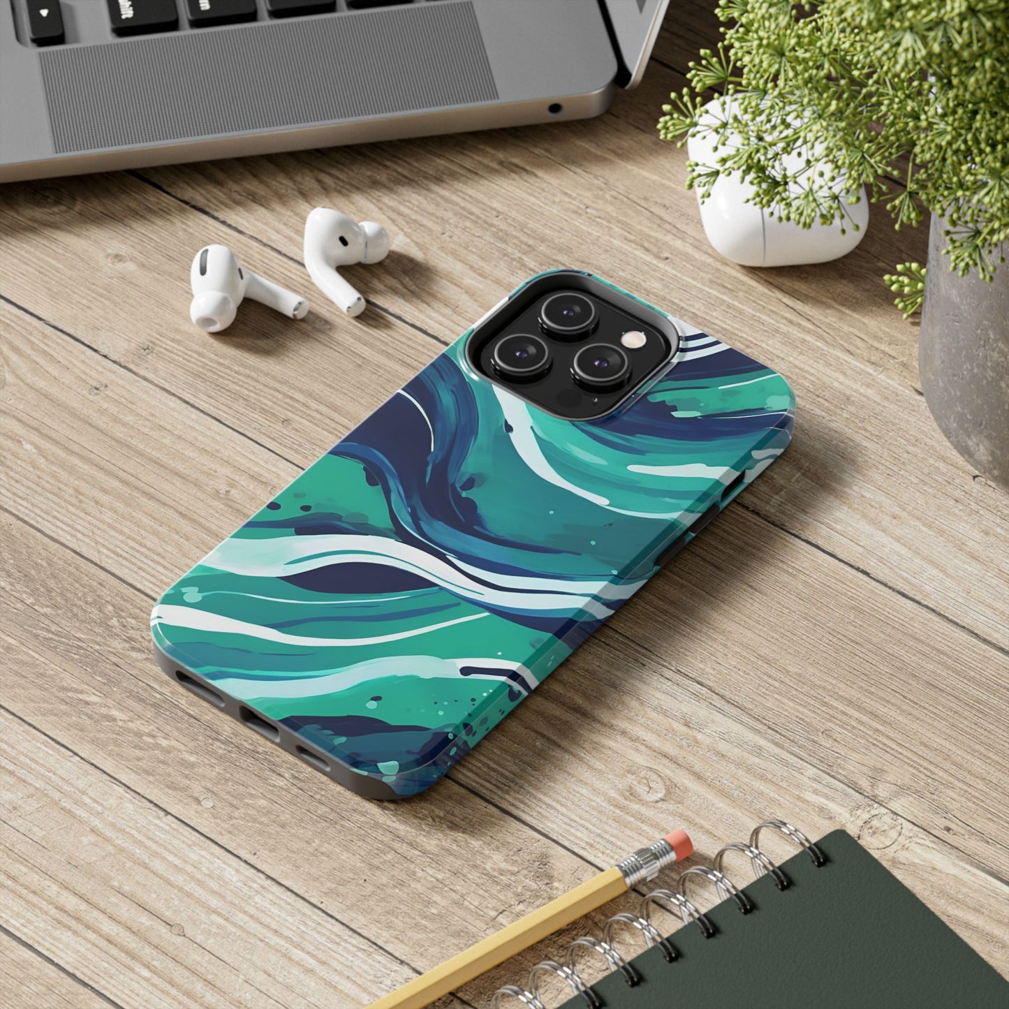 Ocean Wave Tough Phone Case - Durable Protection