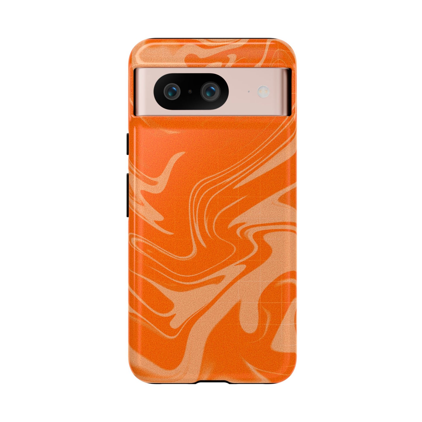Stylish Orange Marble Phone Case - Tough Cases for Trendy Protection