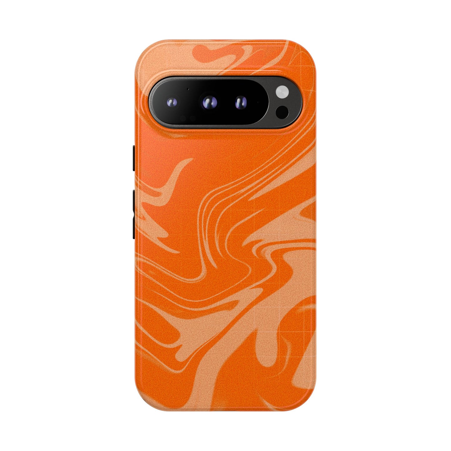 Stylish Orange Marble Phone Case - Tough Cases for Trendy Protection