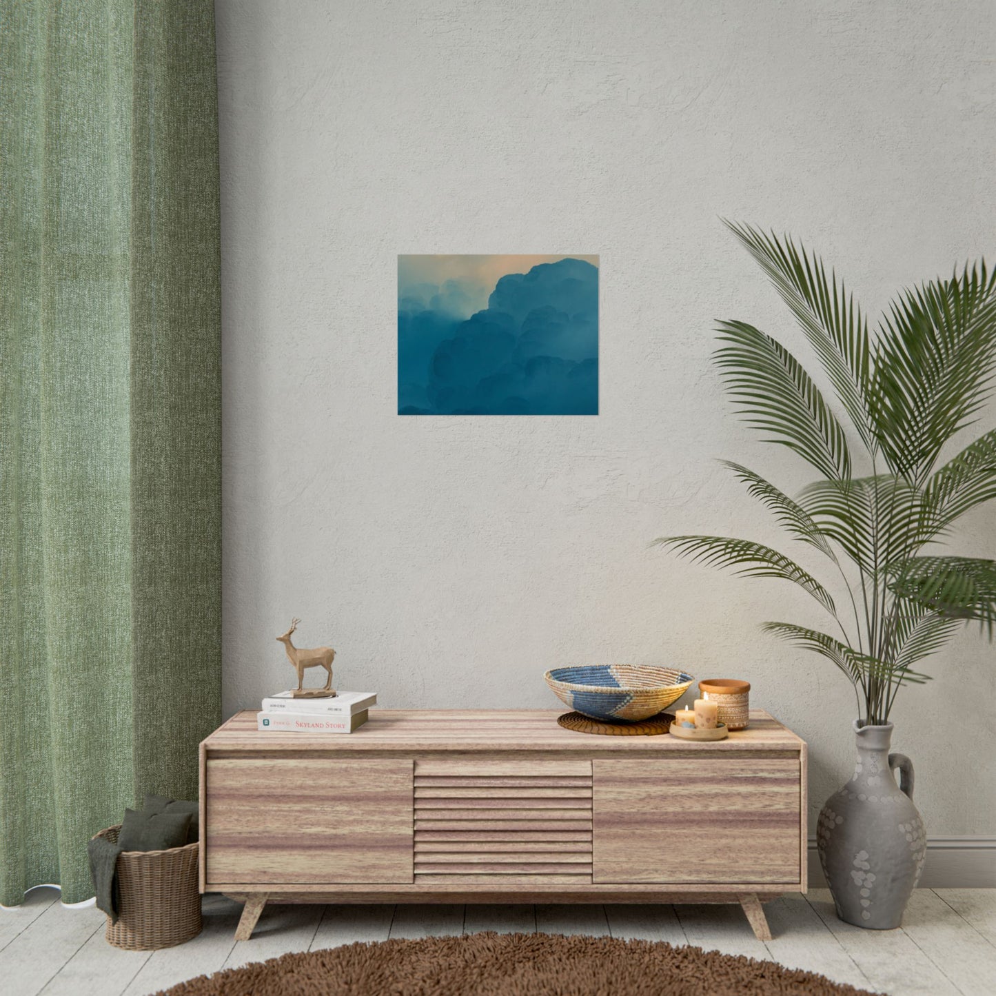 Tranquil Cloudscape Rolled Poster - Perfect for Home Décor and Relaxation