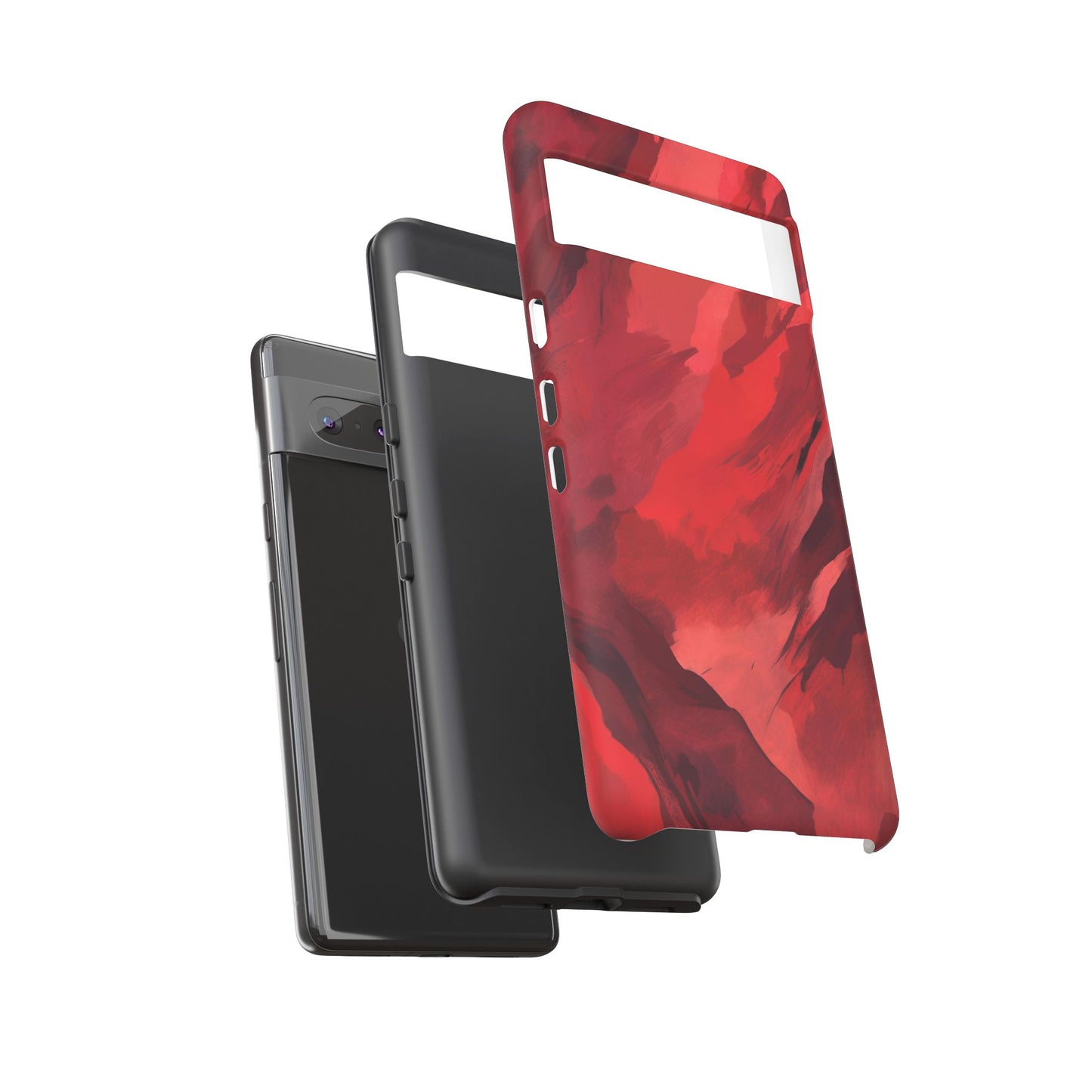 Bold Red Abstract Phone Case - Stylish Protection for Your Phone