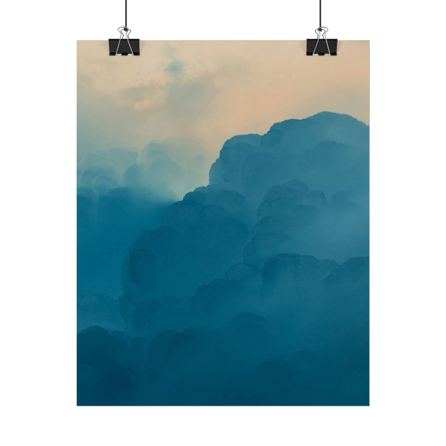 Tranquil Cloudscape Rolled Poster - Perfect for Home Décor and Relaxation