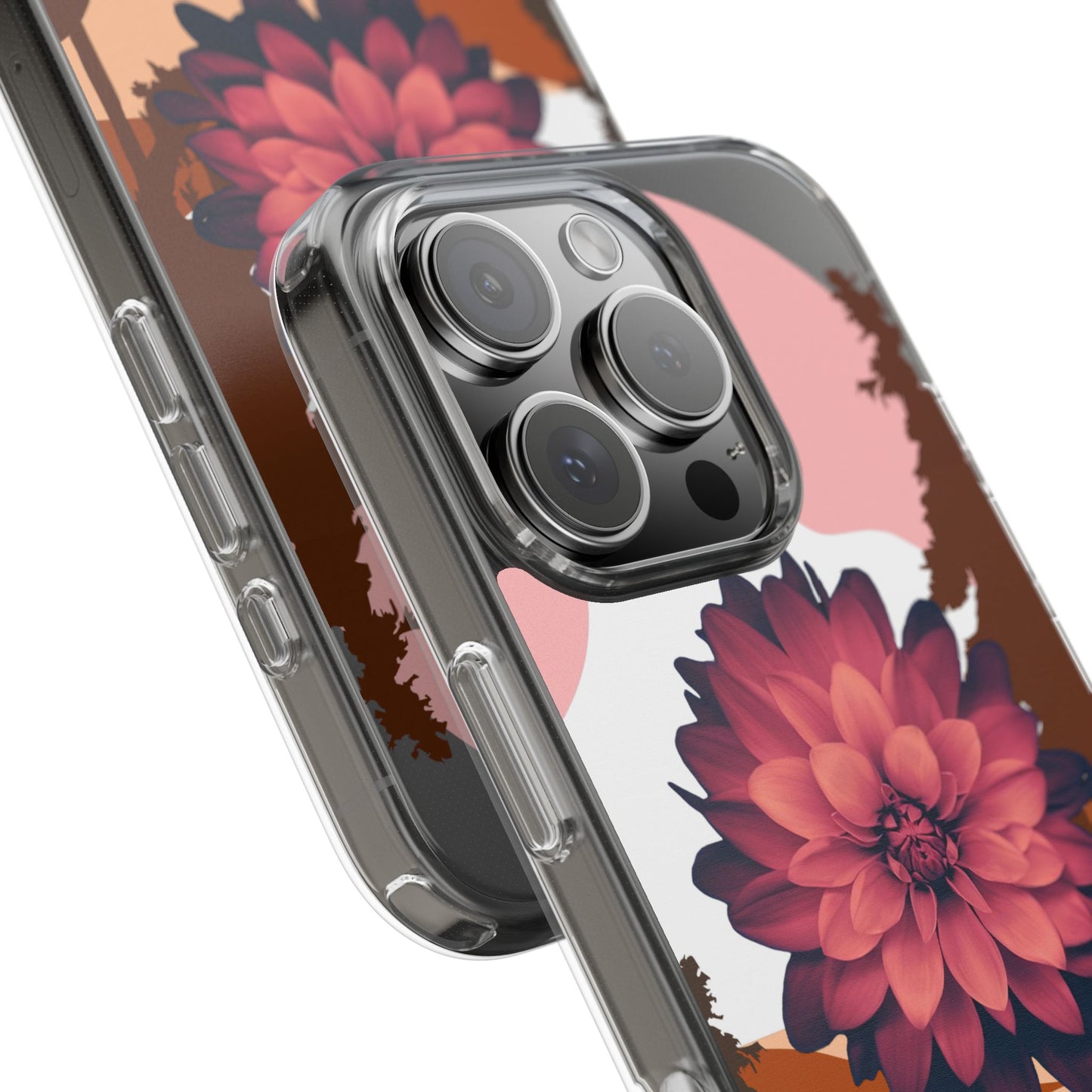Floral Phone Case - Clear Protective Case with Flower Design