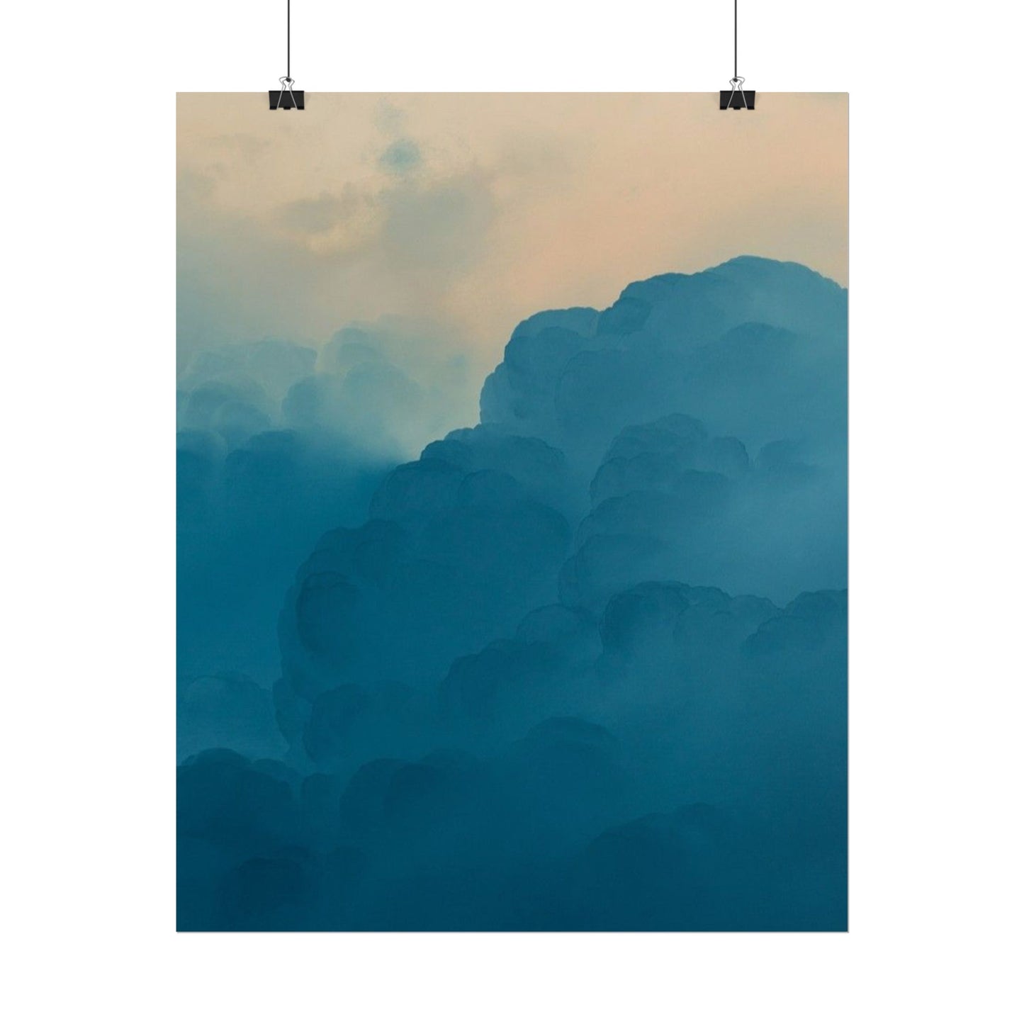 Tranquil Cloudscape Rolled Poster - Perfect for Home Décor and Relaxation