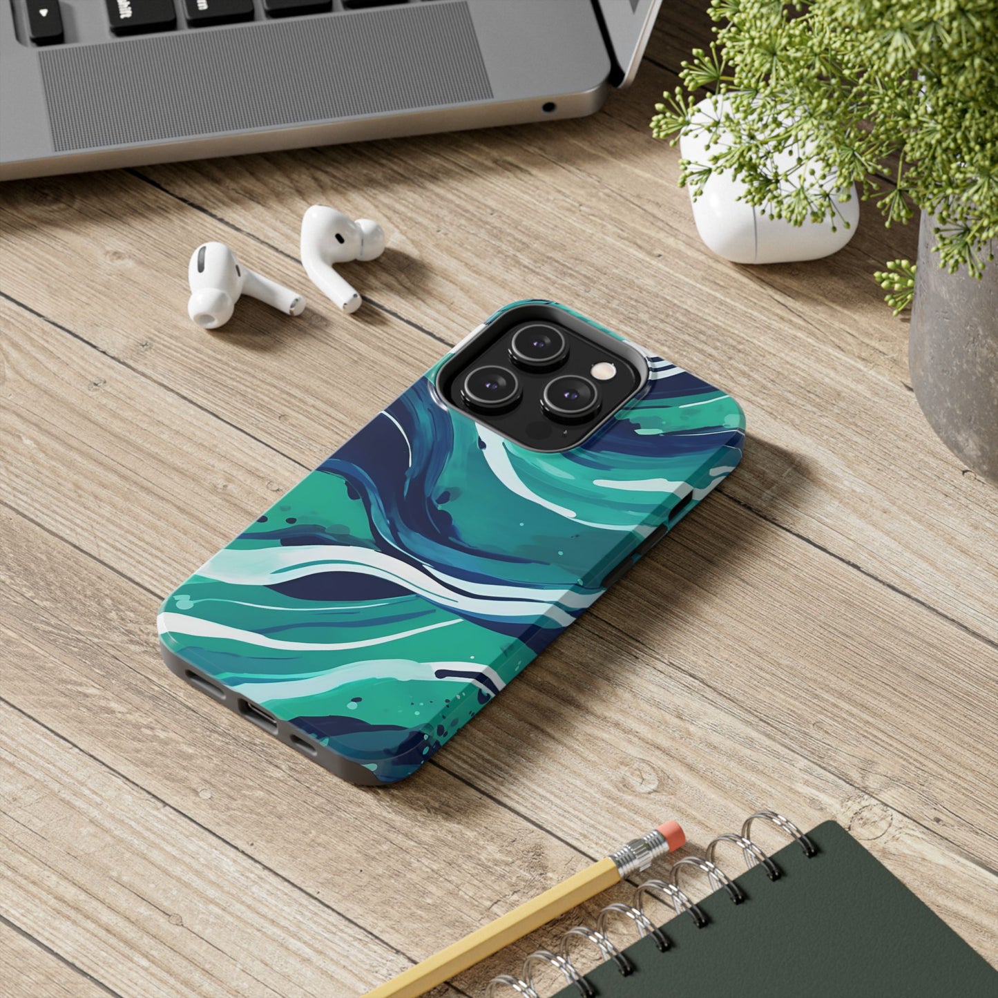 Ocean Wave Tough Phone Case - Durable Protection