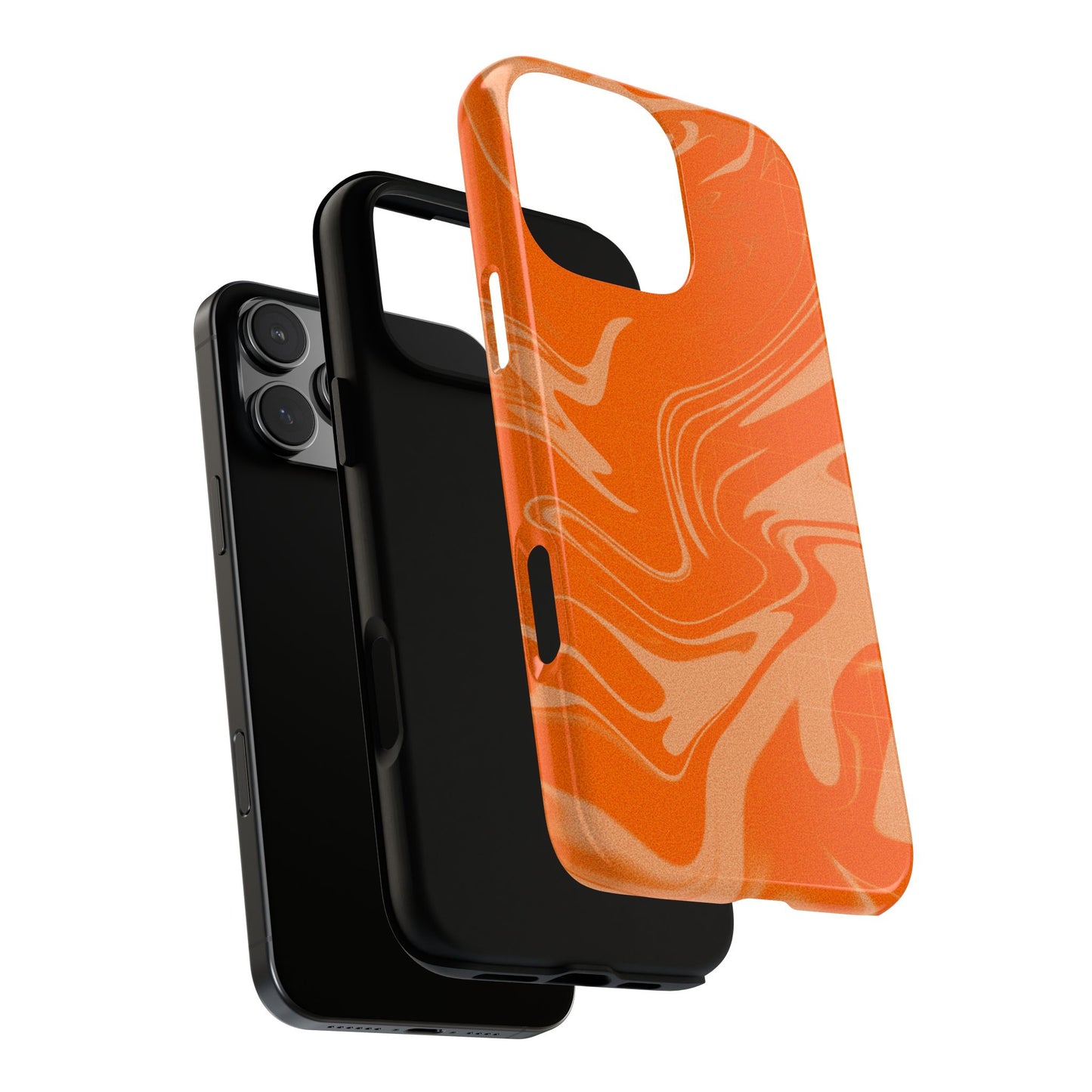 Stylish Orange Marble Phone Case - Tough Cases for Trendy Protection