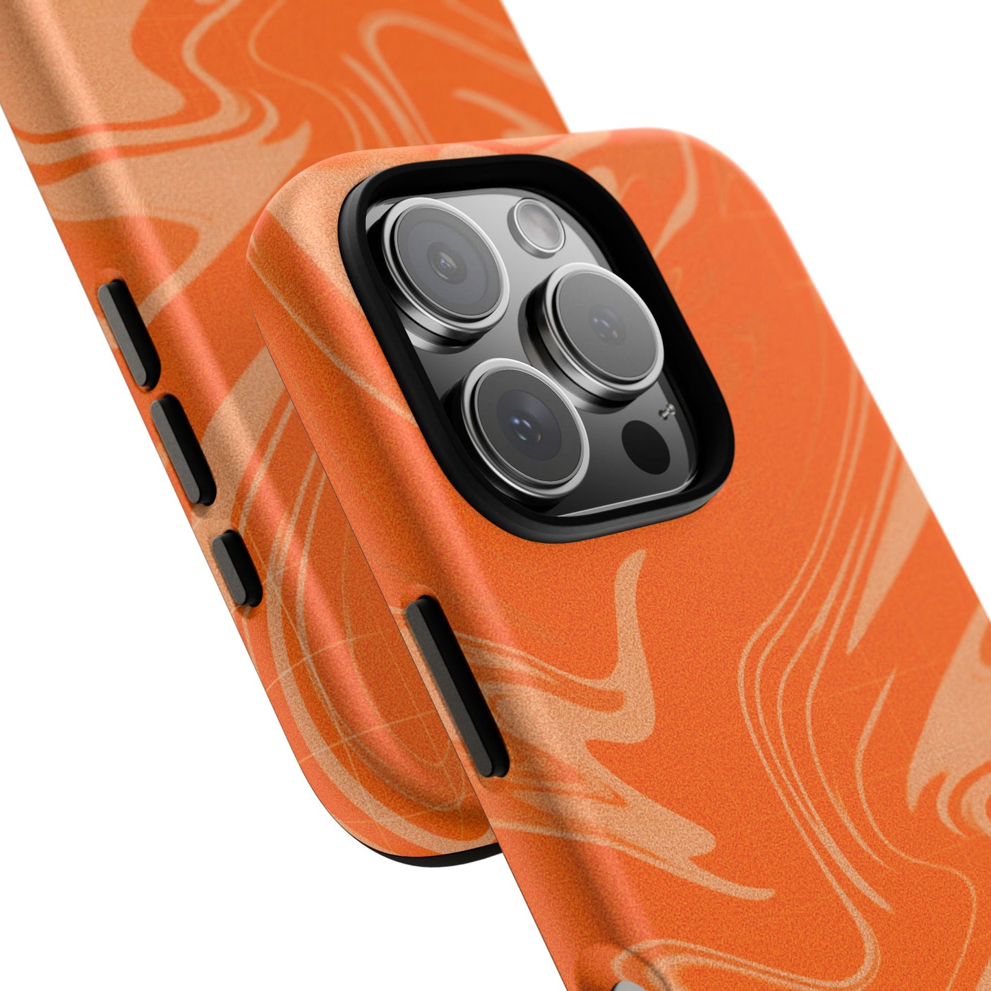 Stylish Orange Marble Phone Case - Tough Cases for Trendy Protection