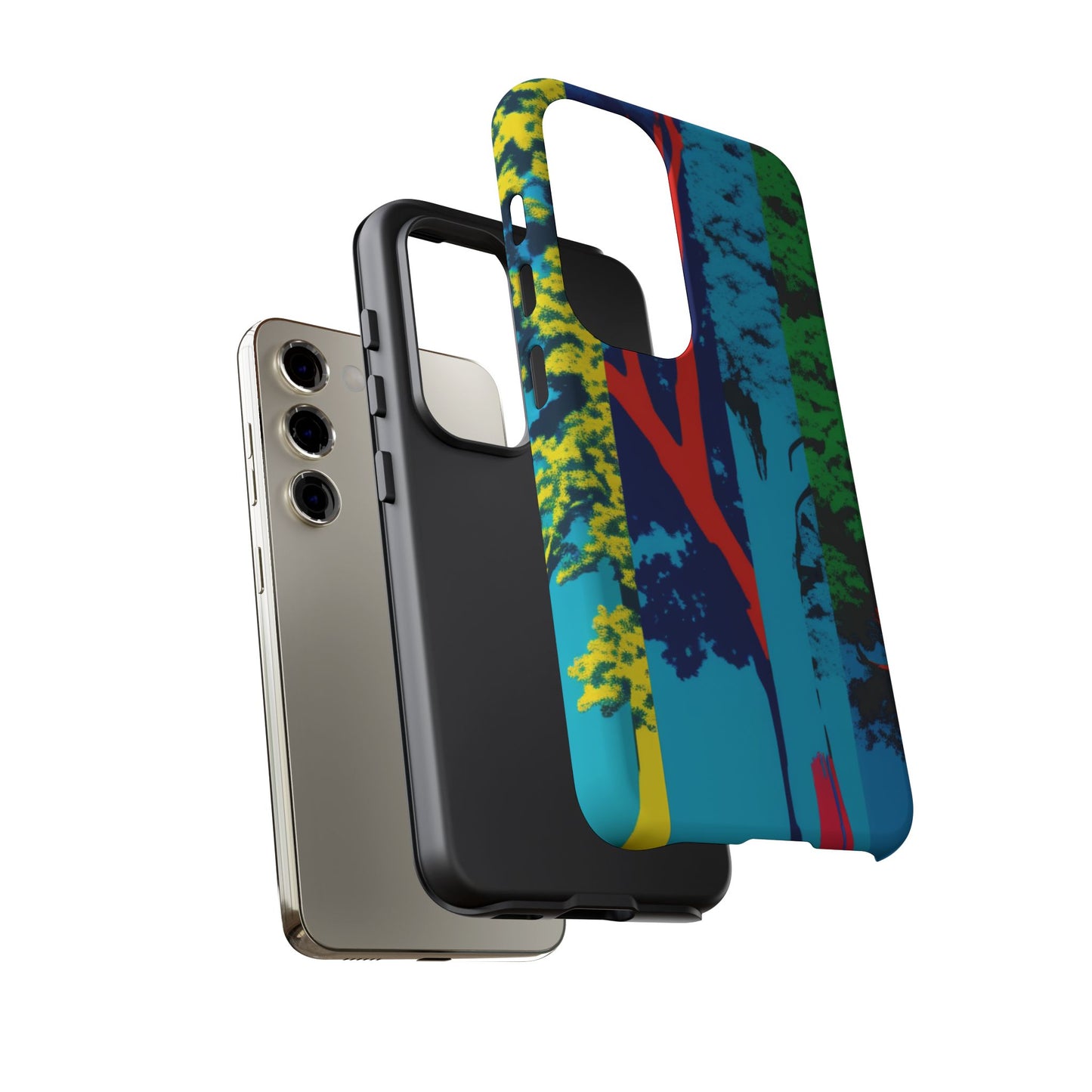 Phone Case - Colorful Forest Design Tough Case