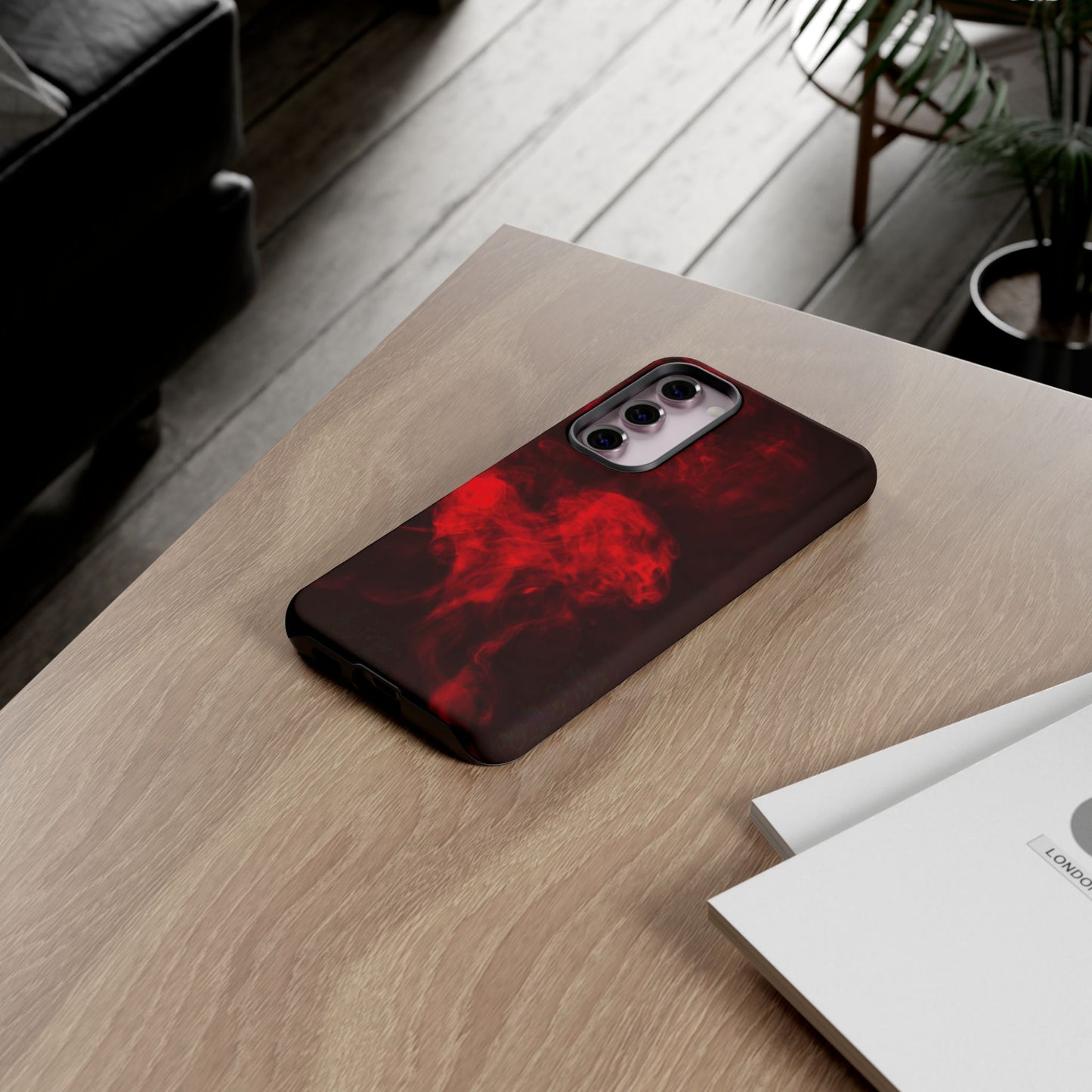 Bold Red Smoke Phone Case – Tough Cases for Protection and Style