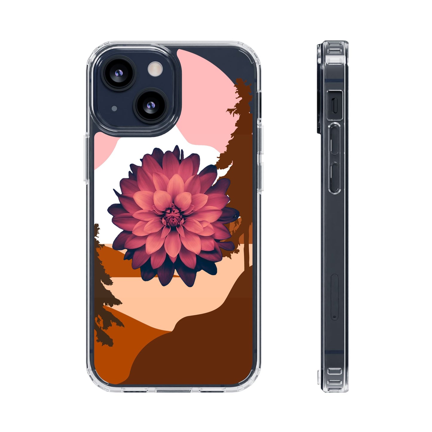 Floral Phone Case - Clear Protective Case with Flower Design
