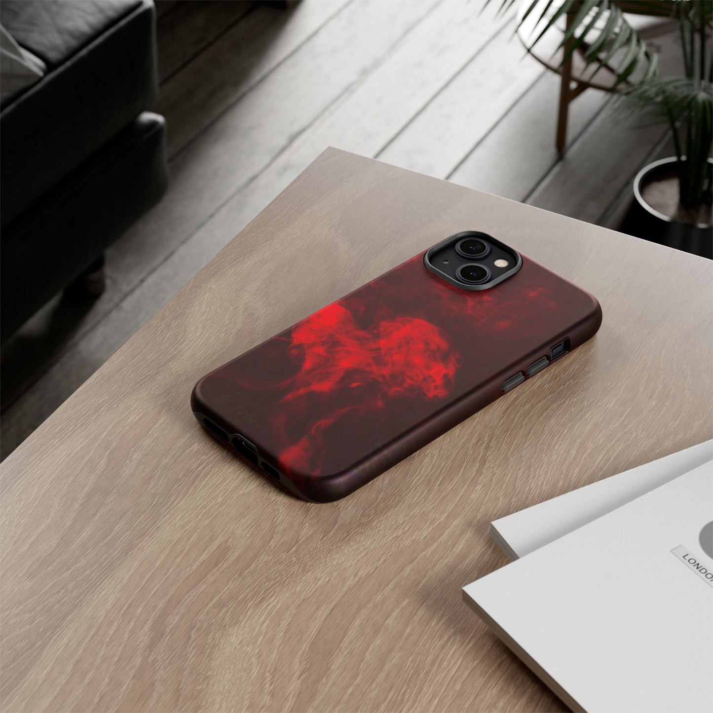 Bold Red Smoke Phone Case – Tough Cases for Protection and Style