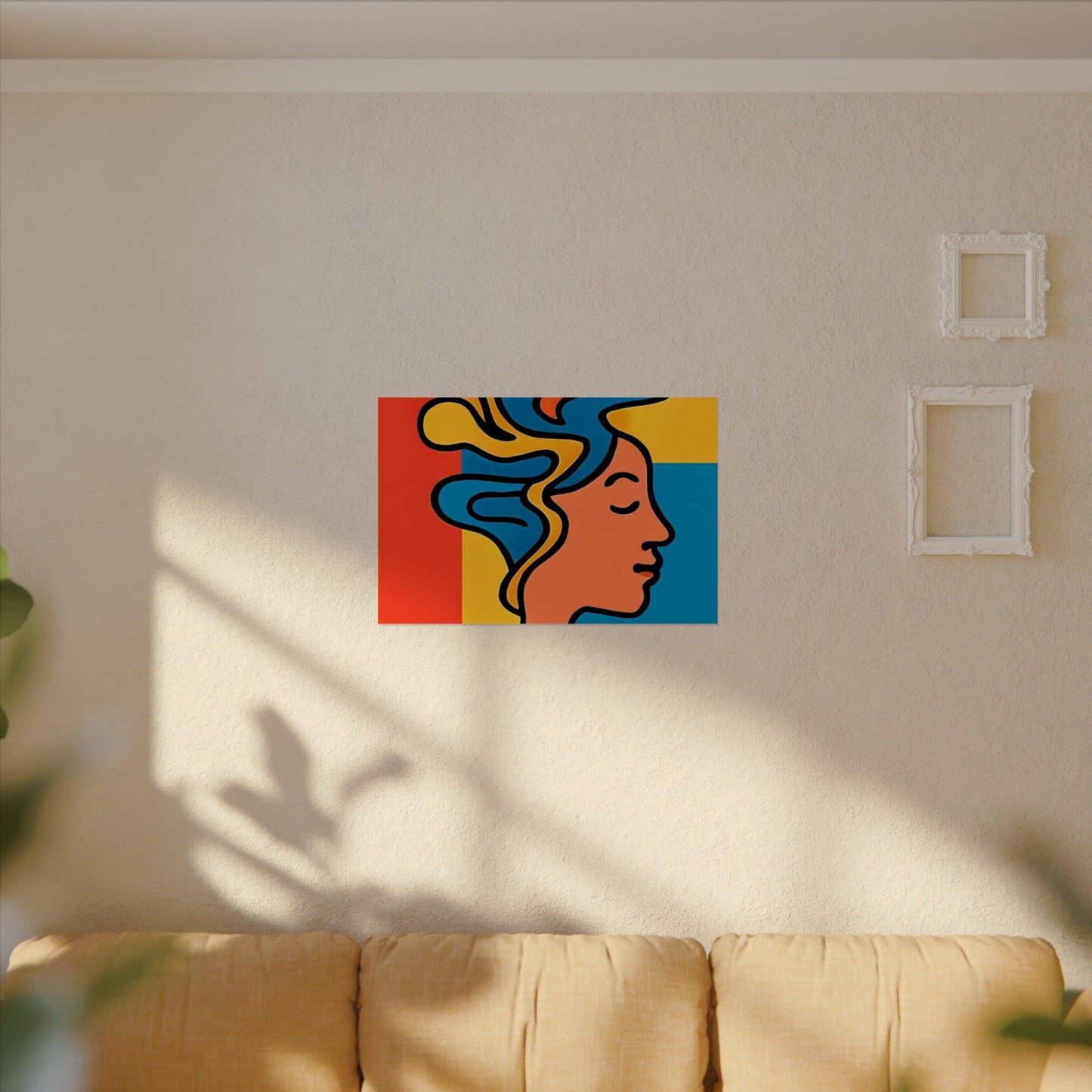 Poster Print - Colorful Abstract Woman with Textured Watercolor Art - GenZ & Millennials