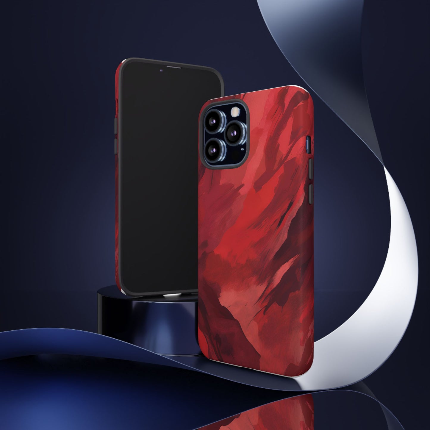 Bold Red Abstract Phone Case - Stylish Protection for Your Phone
