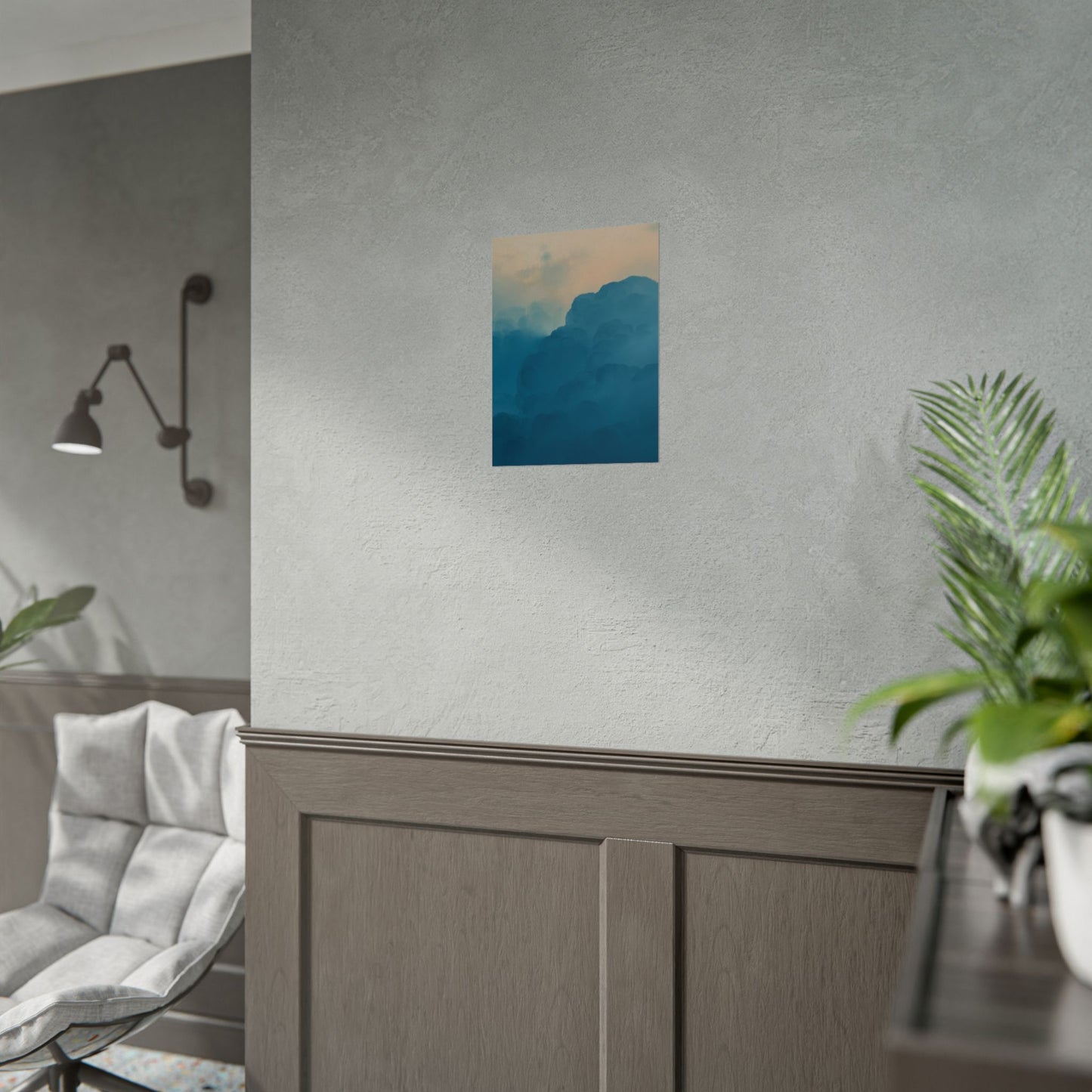 Tranquil Cloudscape Rolled Poster - Perfect for Home Décor and Relaxation