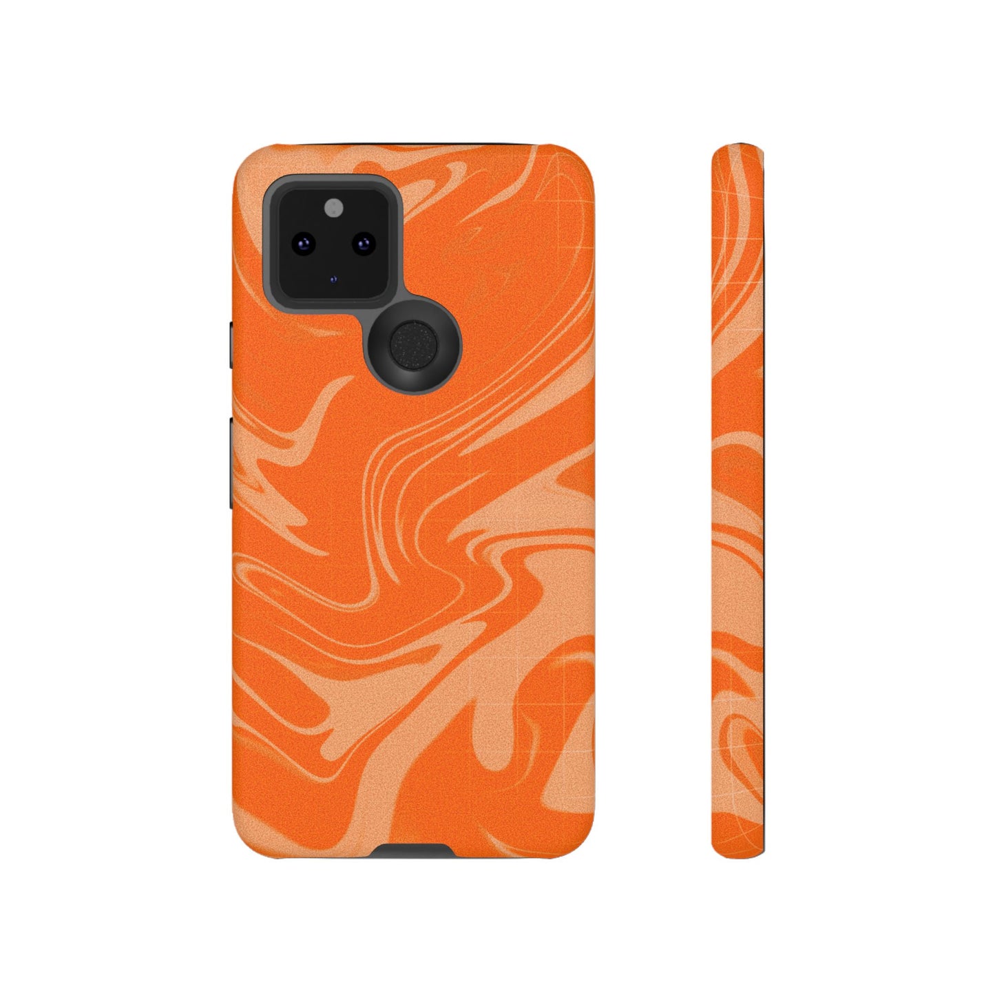 Stylish Orange Marble Phone Case - Tough Cases for Trendy Protection