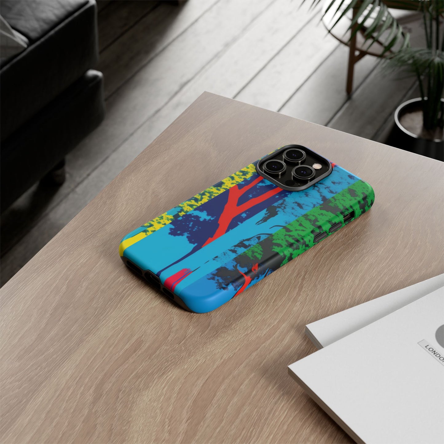Phone Case - Colorful Forest Design Tough Case