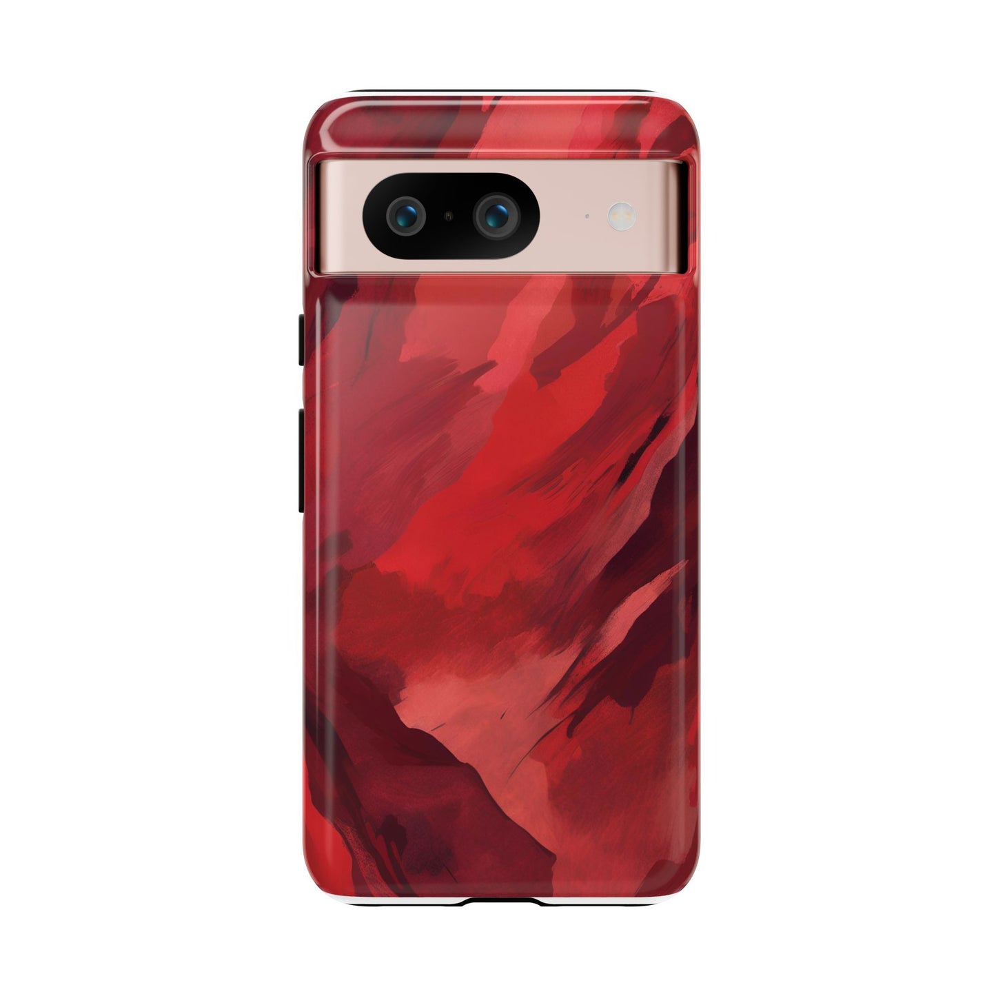 Bold Red Abstract Phone Case - Stylish Protection for Your Phone