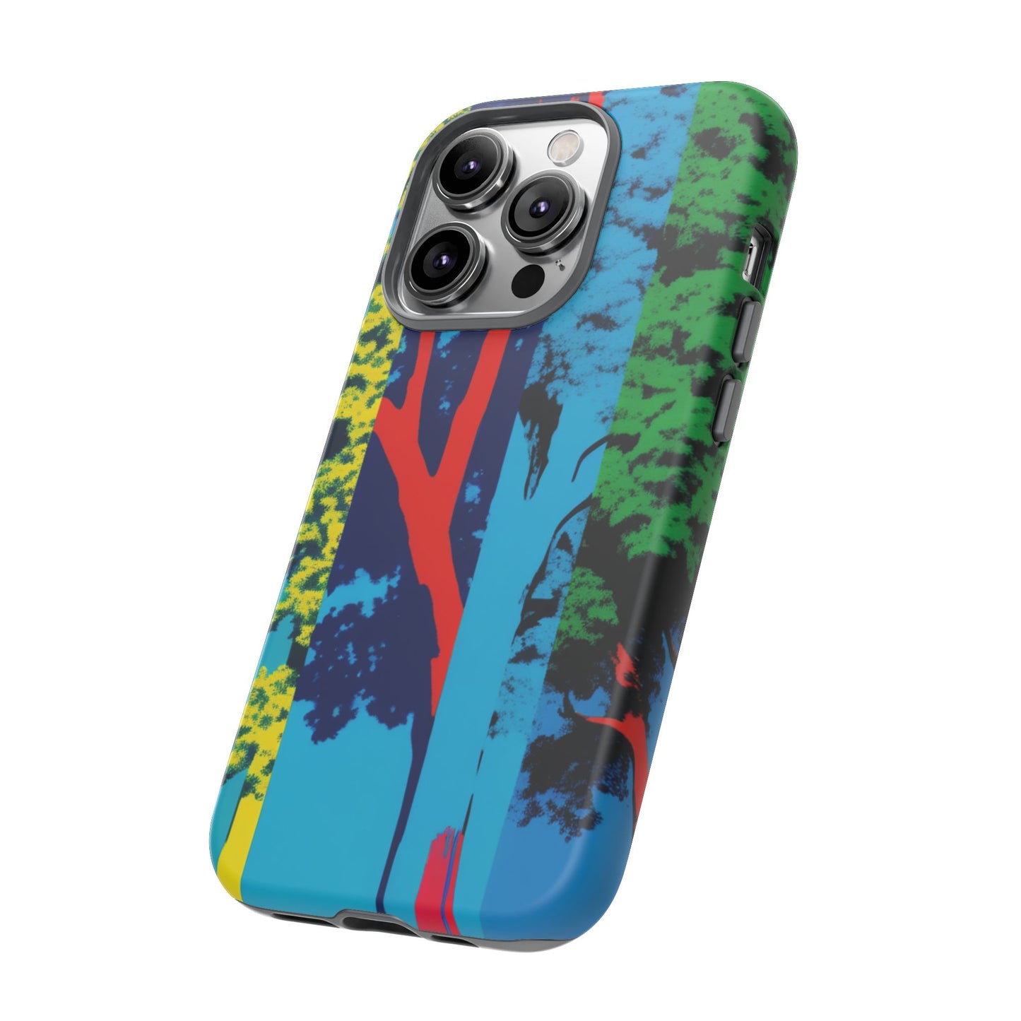 Phone Case - Colorful Forest Design Tough Case