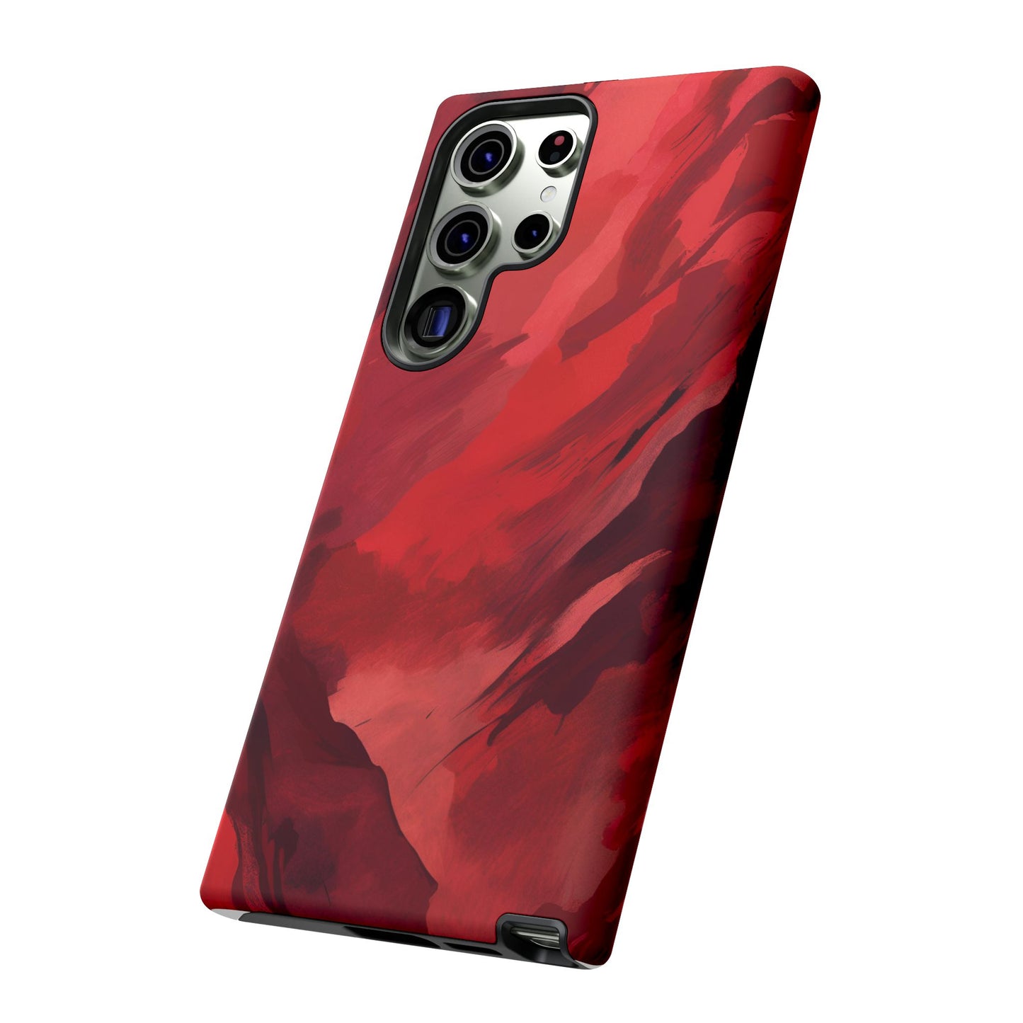 Bold Red Abstract Phone Case - Stylish Protection for Your Phone