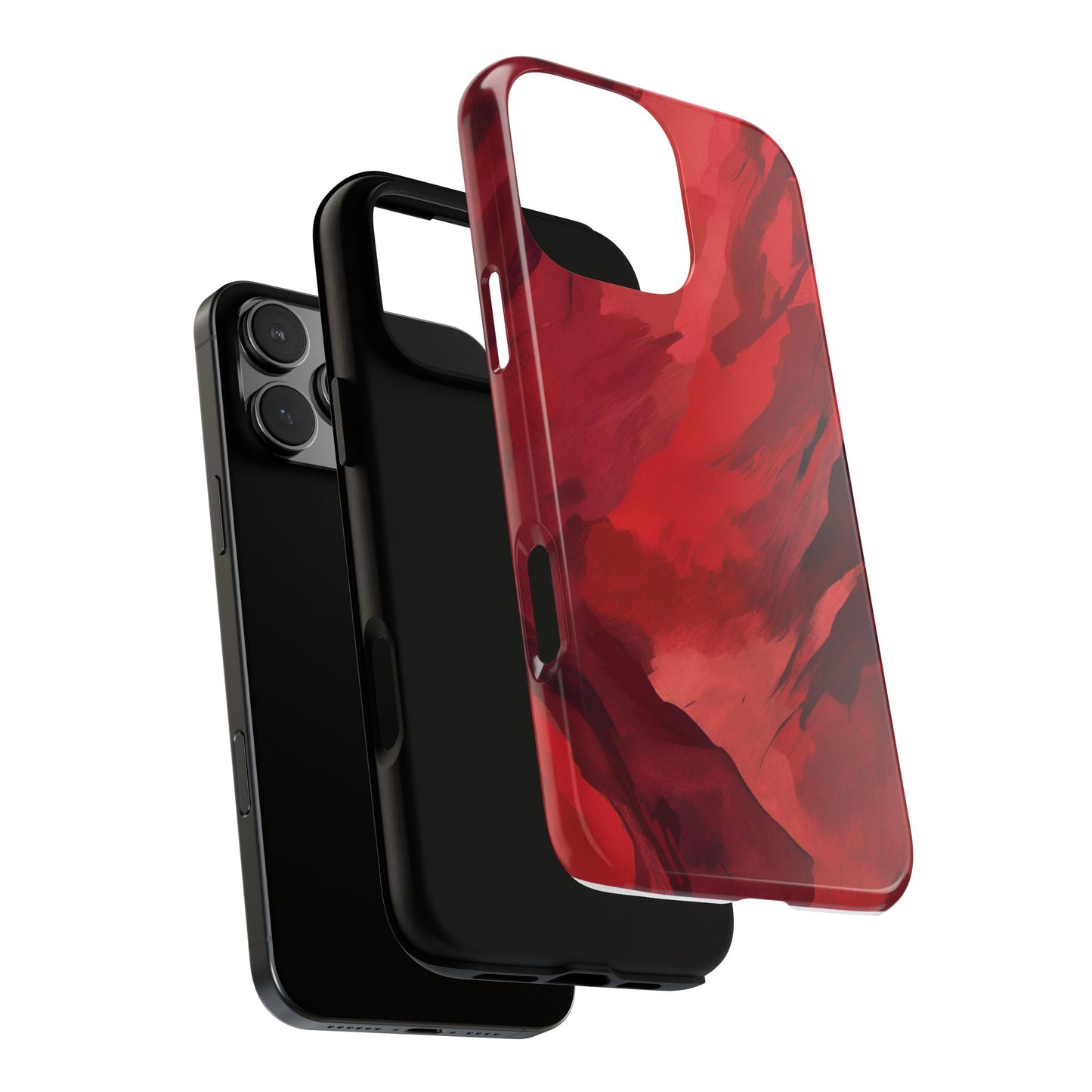 Bold Red Abstract Phone Case - Stylish Protection for Your Phone