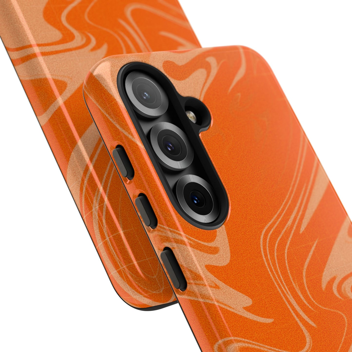 Stylish Orange Marble Phone Case - Tough Cases for Trendy Protection
