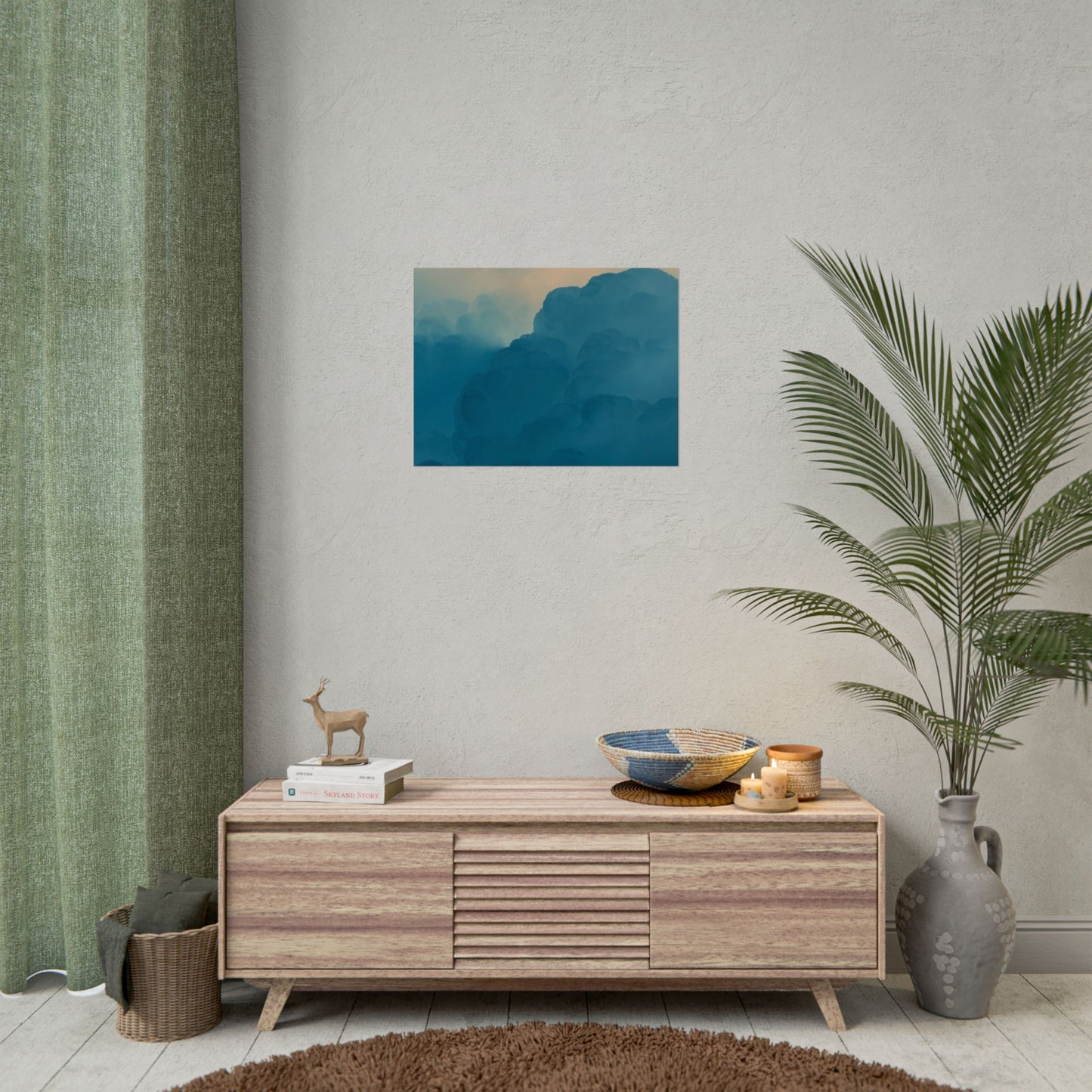 Tranquil Cloudscape Rolled Poster - Perfect for Home Décor and Relaxation