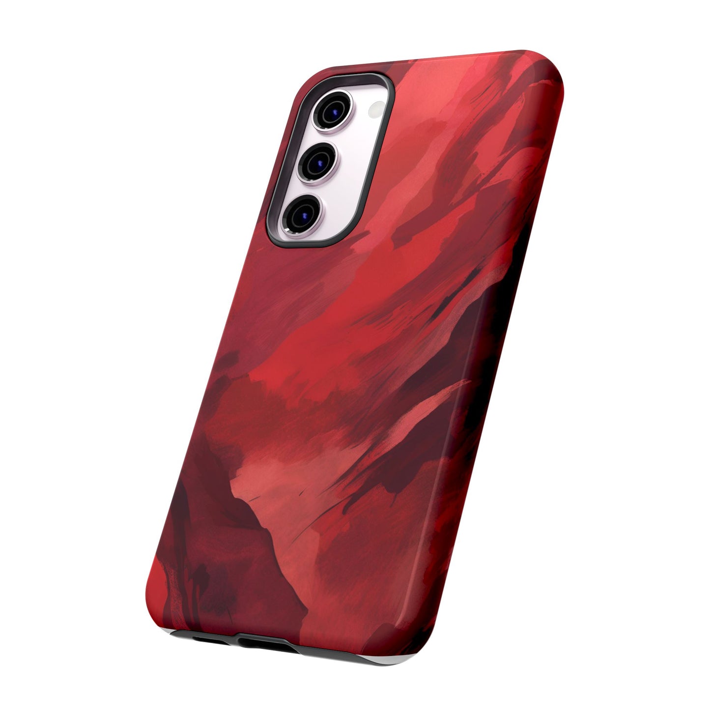 Bold Red Abstract Phone Case - Stylish Protection for Your Phone